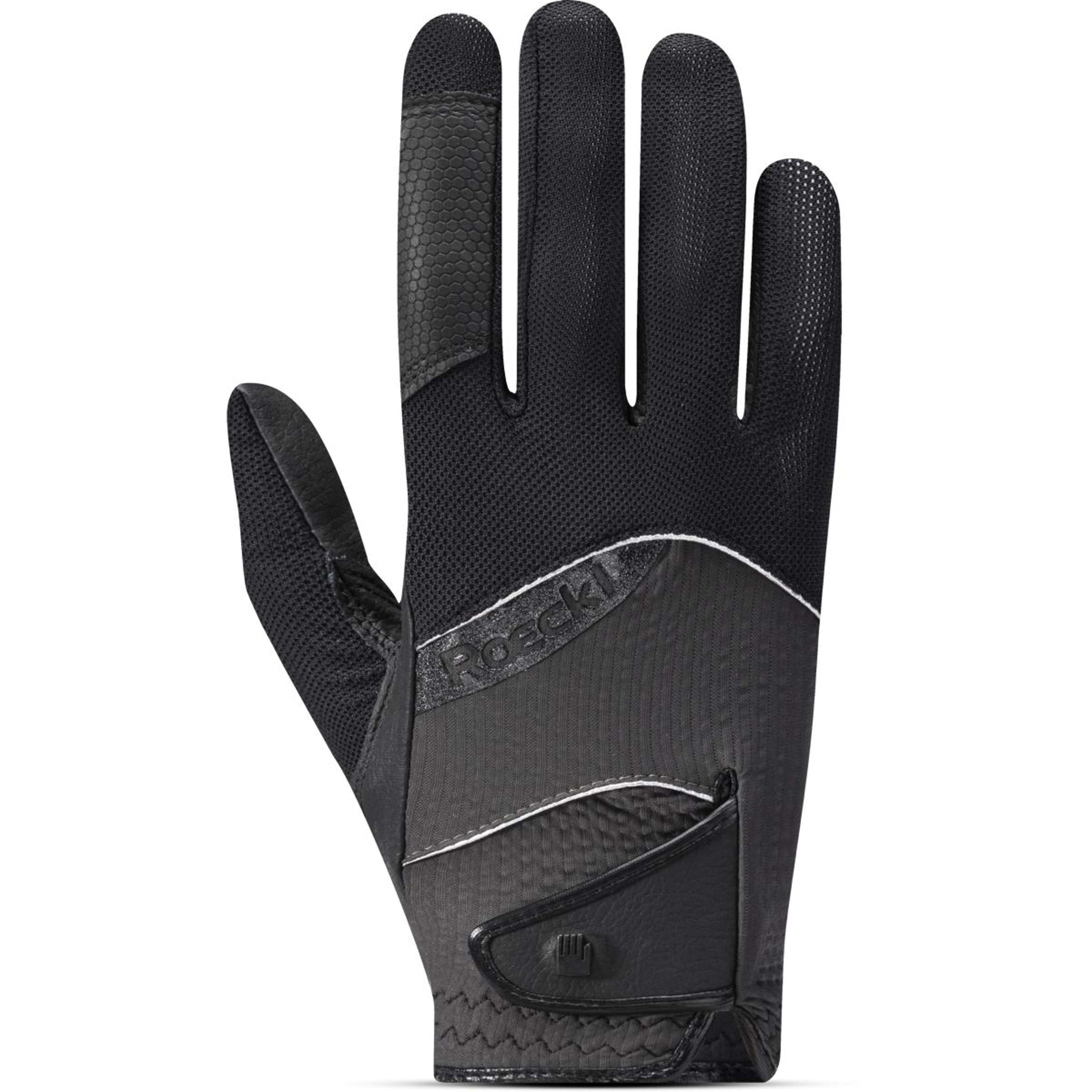 Roeckl Riding Gloves Millero Black/Volcanic ash