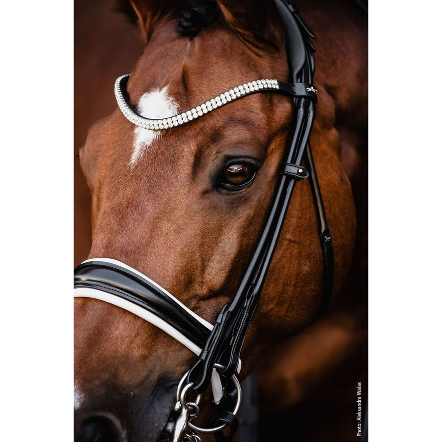 Schockemöhle Double Bridle SP Isabell Werth Bella Rose Black/White/Silver