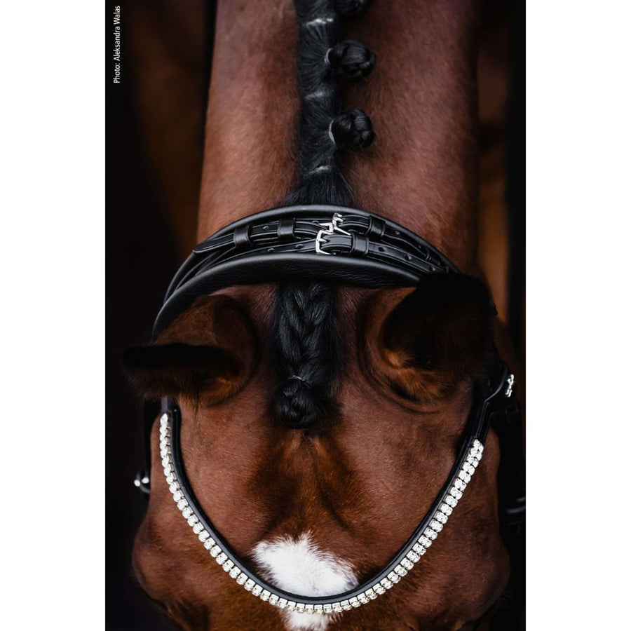 Schockemöhle Double Bridle SP Isabell Werth Bella Rose Black/White/Silver