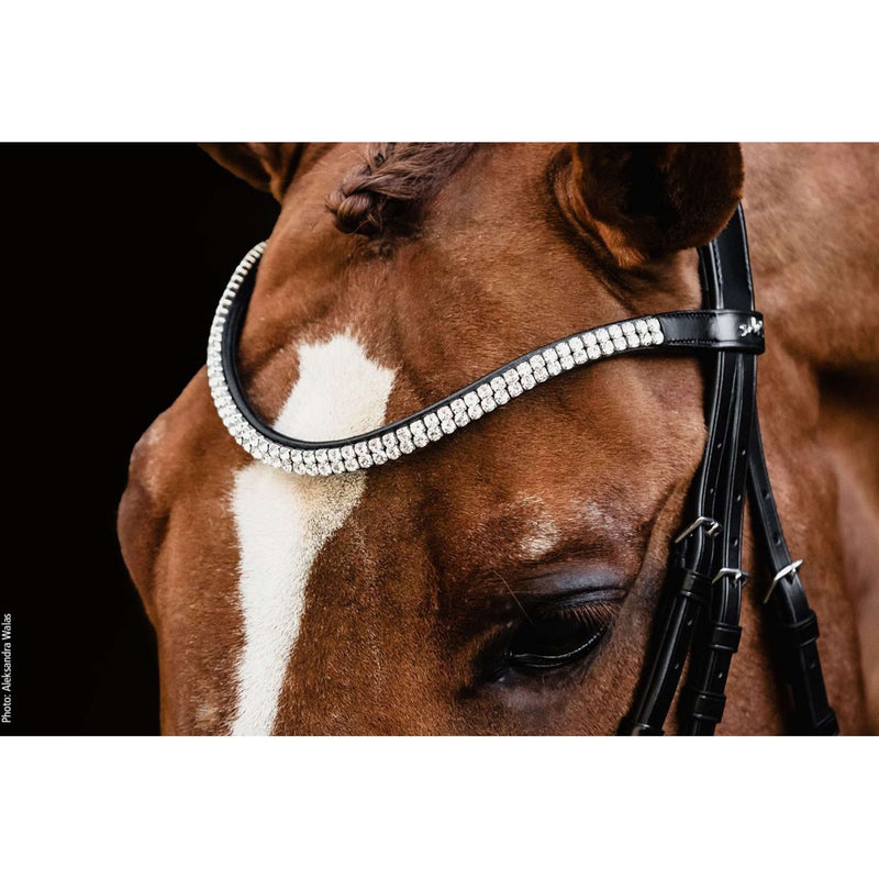 Schockemöhle Browband Valencia/Monticelli Black/Crystal