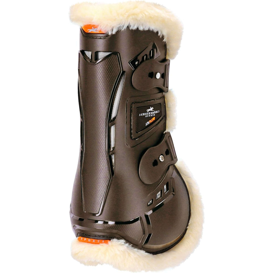 Schockemöhle Tendon Boots Airflow Champion with Fur Brown