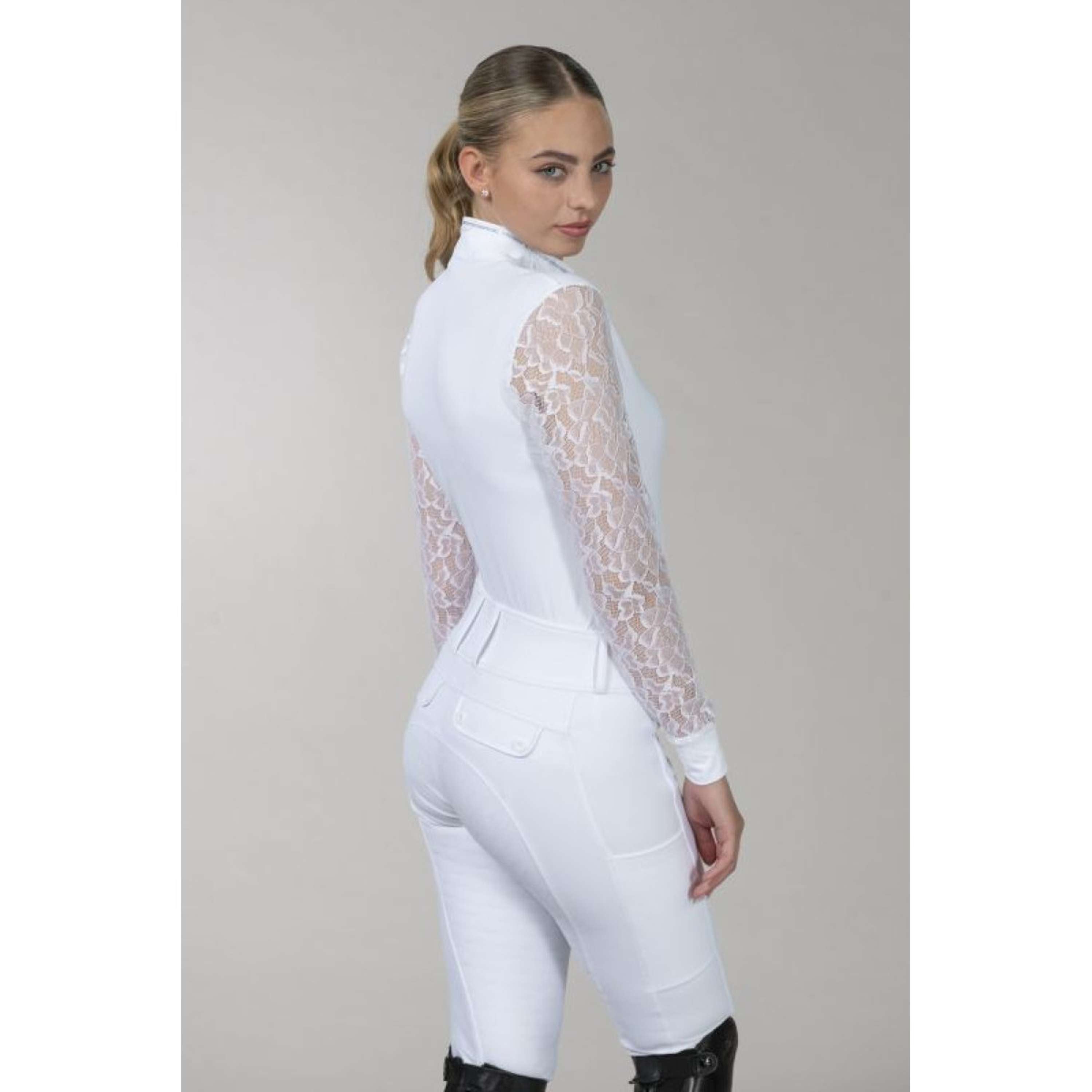 Schockemöhle Competition Shirt SPAlicia Lange mouwen Optical White