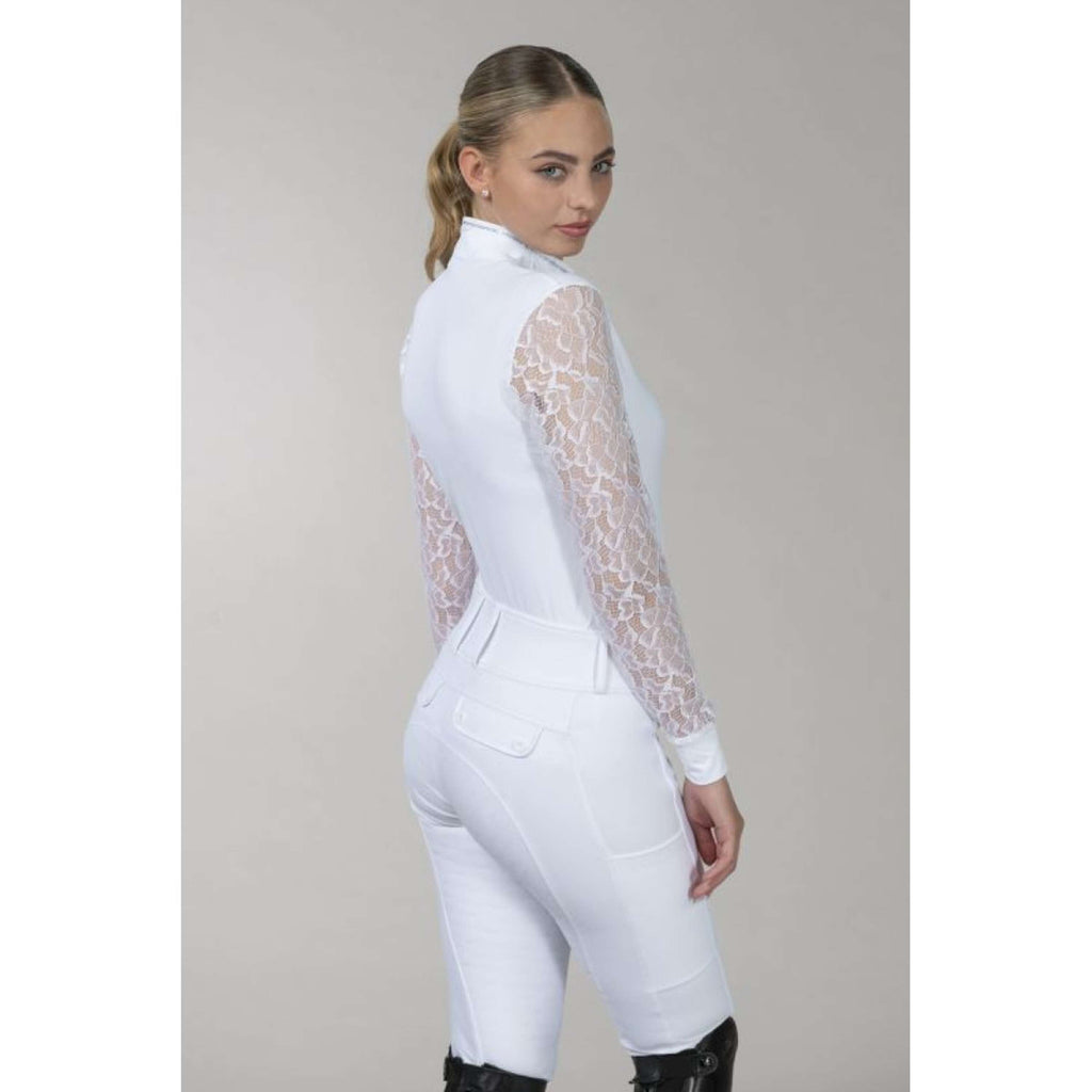 Schockemöhle Competition Shirt SPAlicia Lange mouwen Optical White