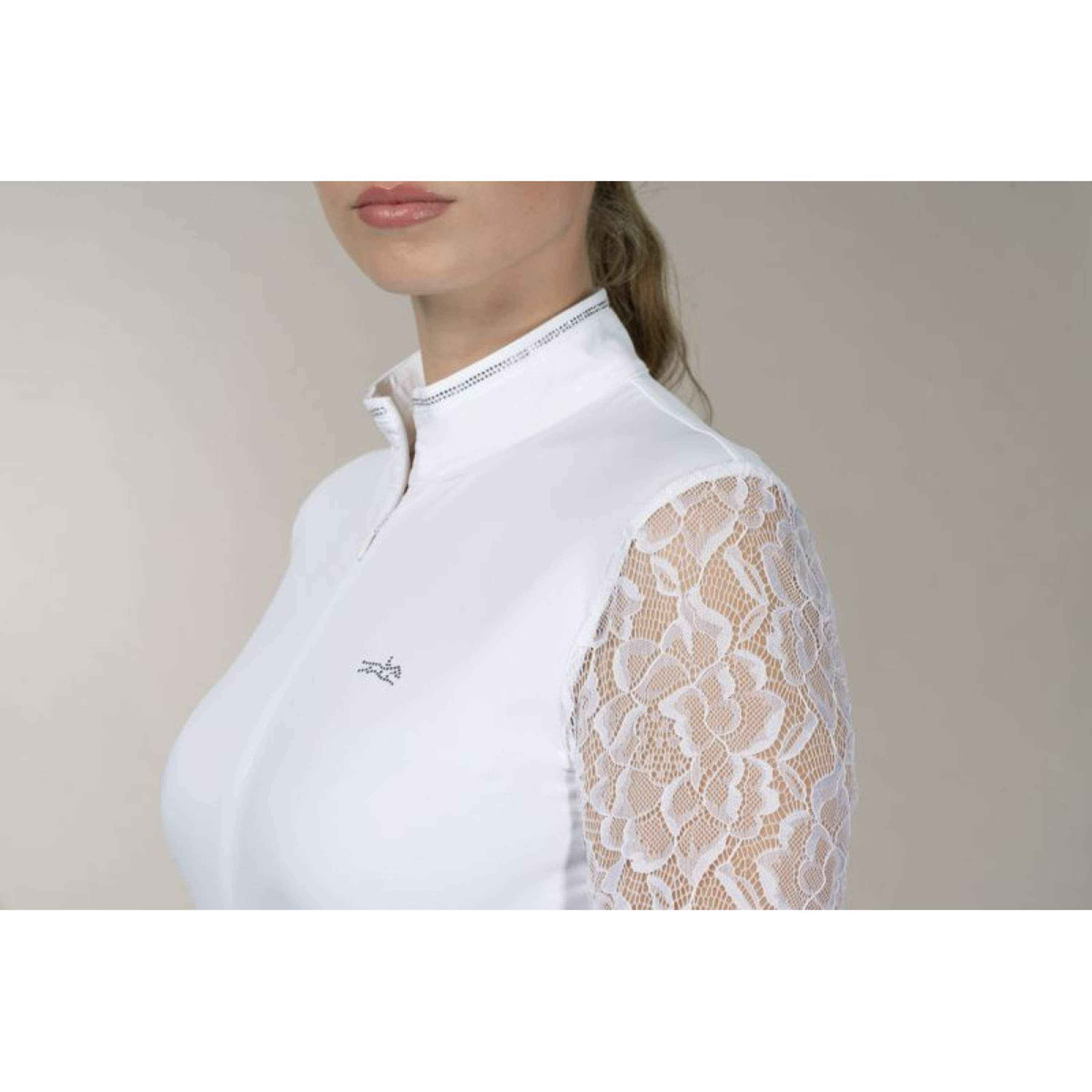 Schockemöhle Competition Shirt SPAlicia Lange mouwen Optical White