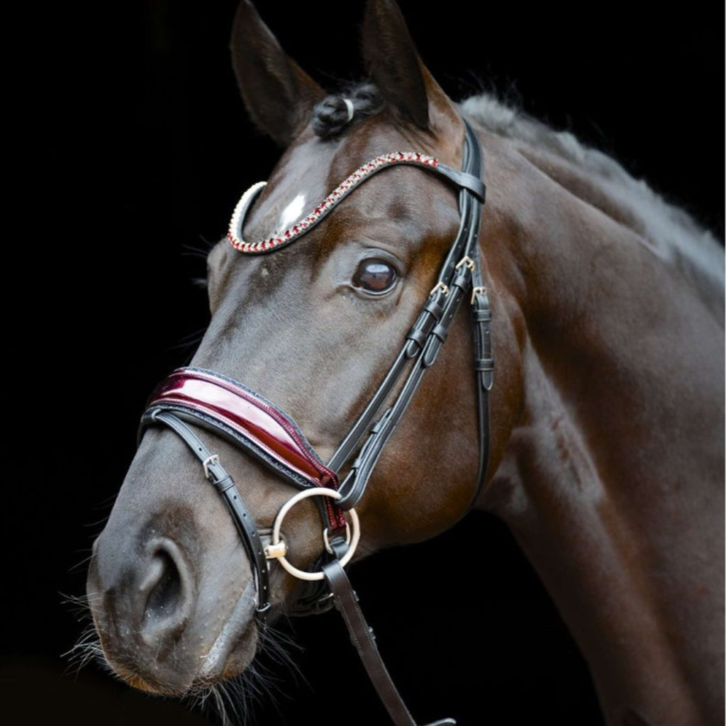 Schockemöhle Bridle SPLuxury Dressage Black/Wine/Silver