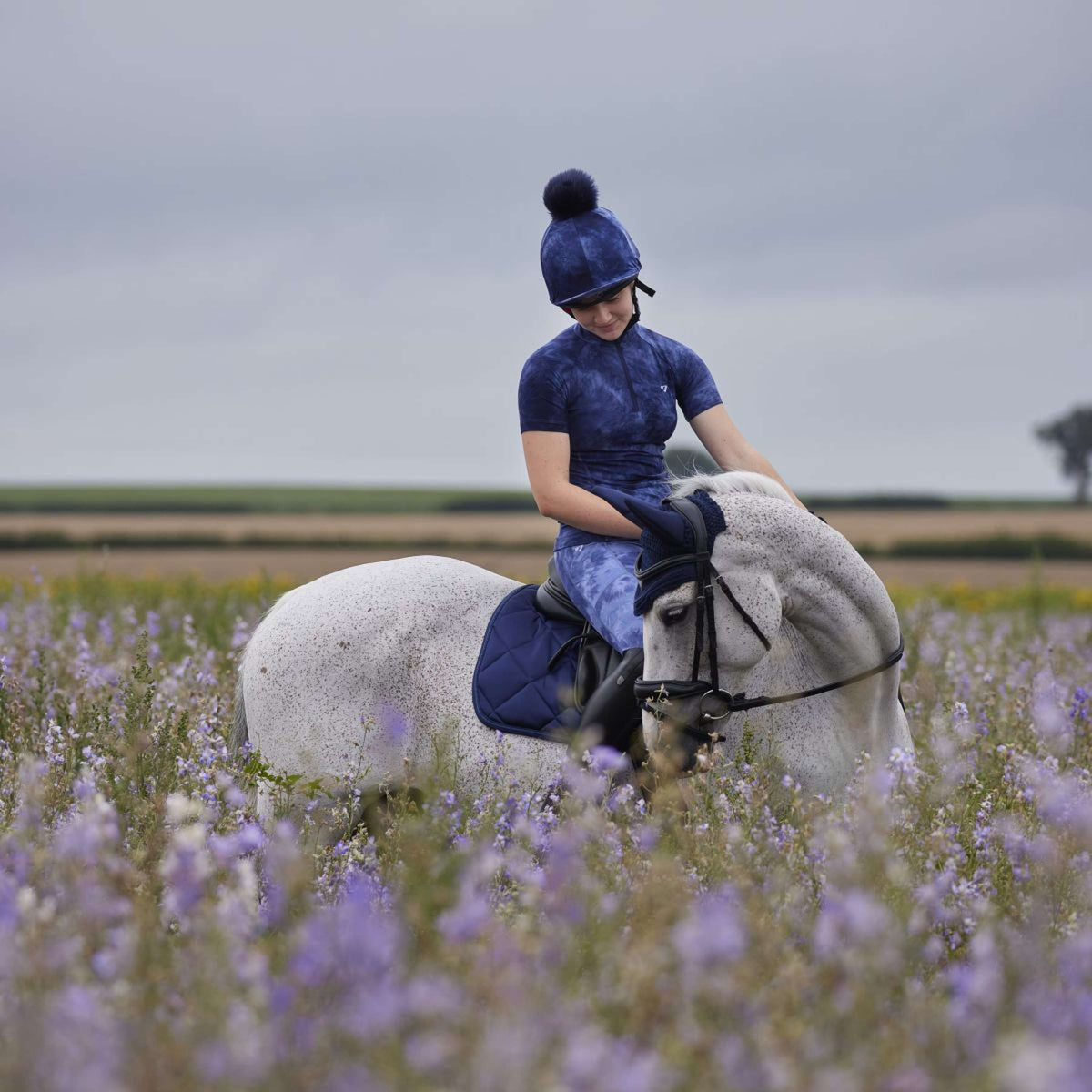 Aubrion by Shires Base Layer Revive Short Sleeves Navy Tie Dye