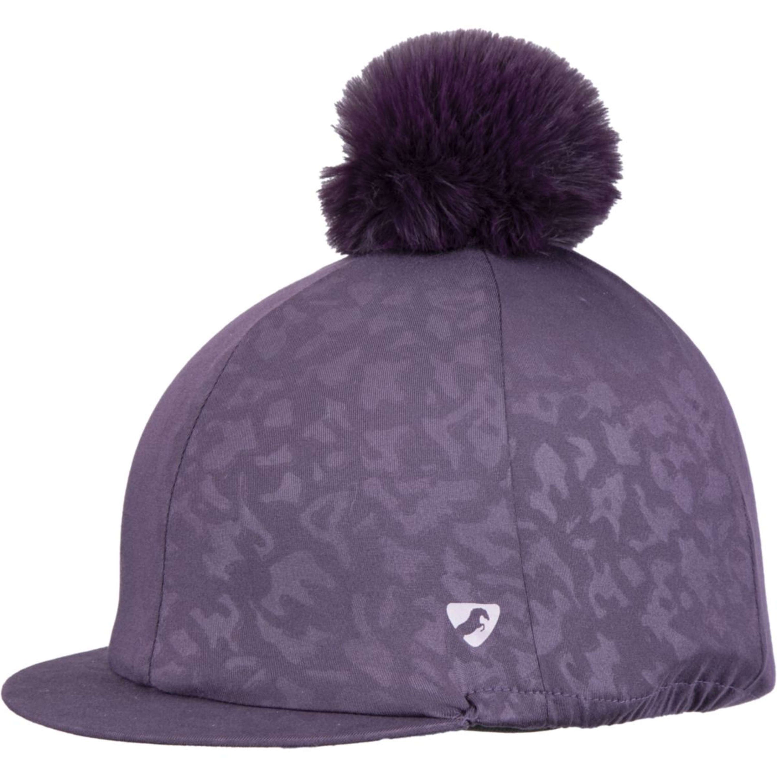 Aubrion by Shires Hat Cover Pom Pom Purple