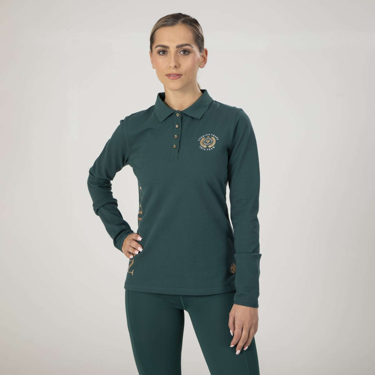 Aubrion Polo Shirt Team Long Sleeves Green