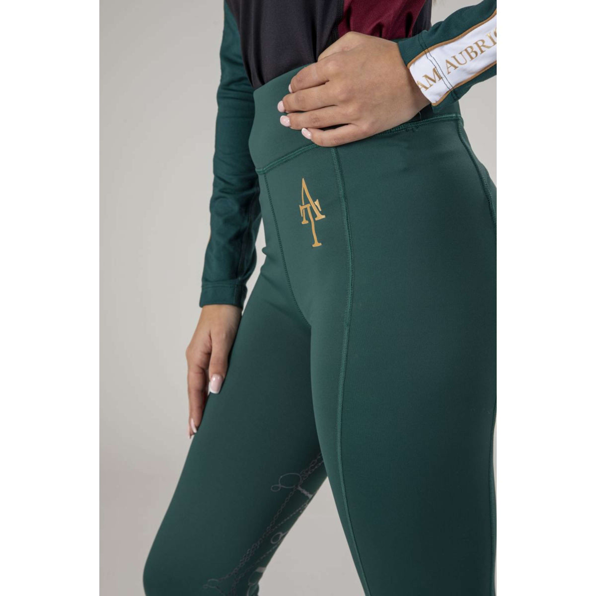 Aubrion Riding Legging Team Winter Green