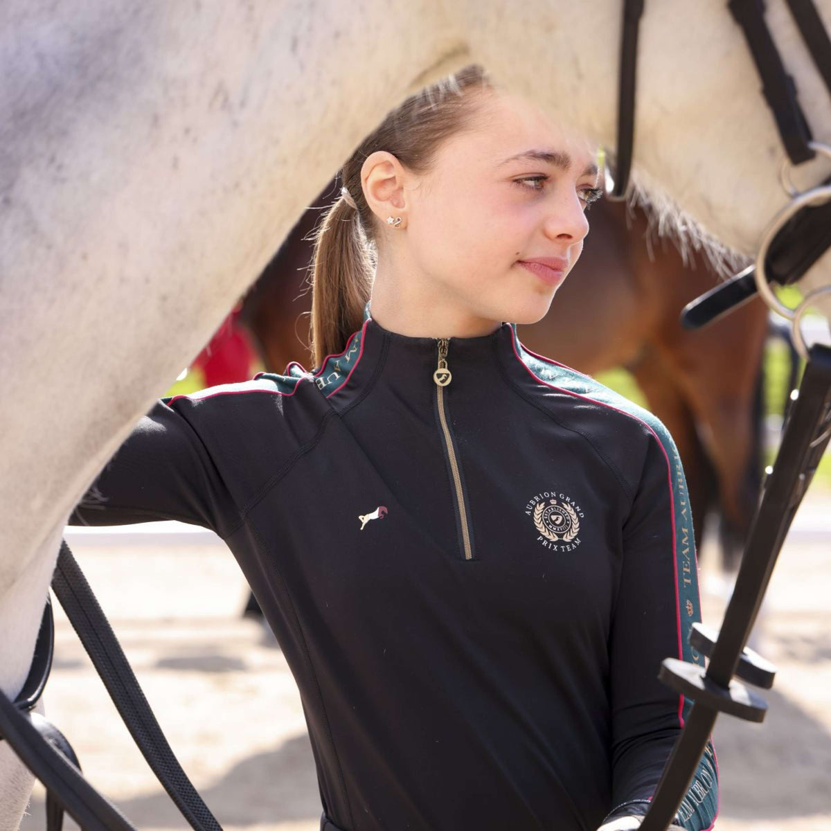 Aubrion Shirt Team Young Rider Winter Black