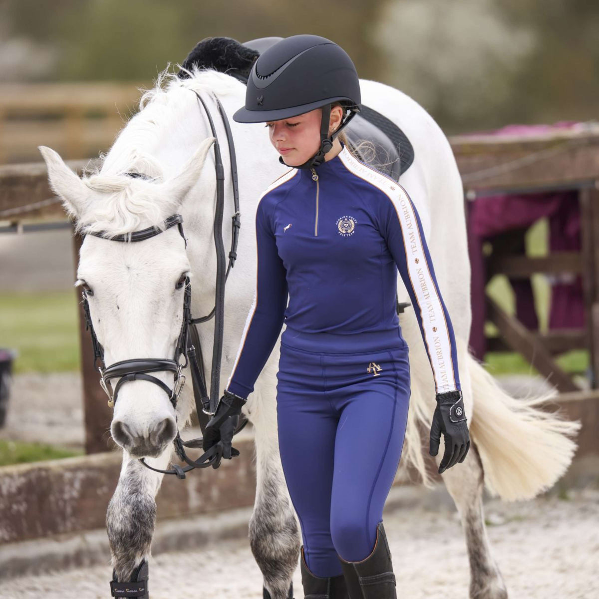 Aubrion Shirt Team Young Rider Winter Navy