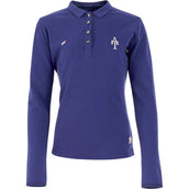 Aubrion Polo Shirt Team Young Rider Long Sleeves Navy