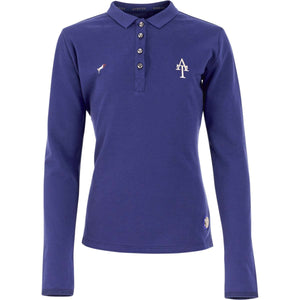 Aubrion Polo Shirt Team Young Rider Long Sleeves Navy