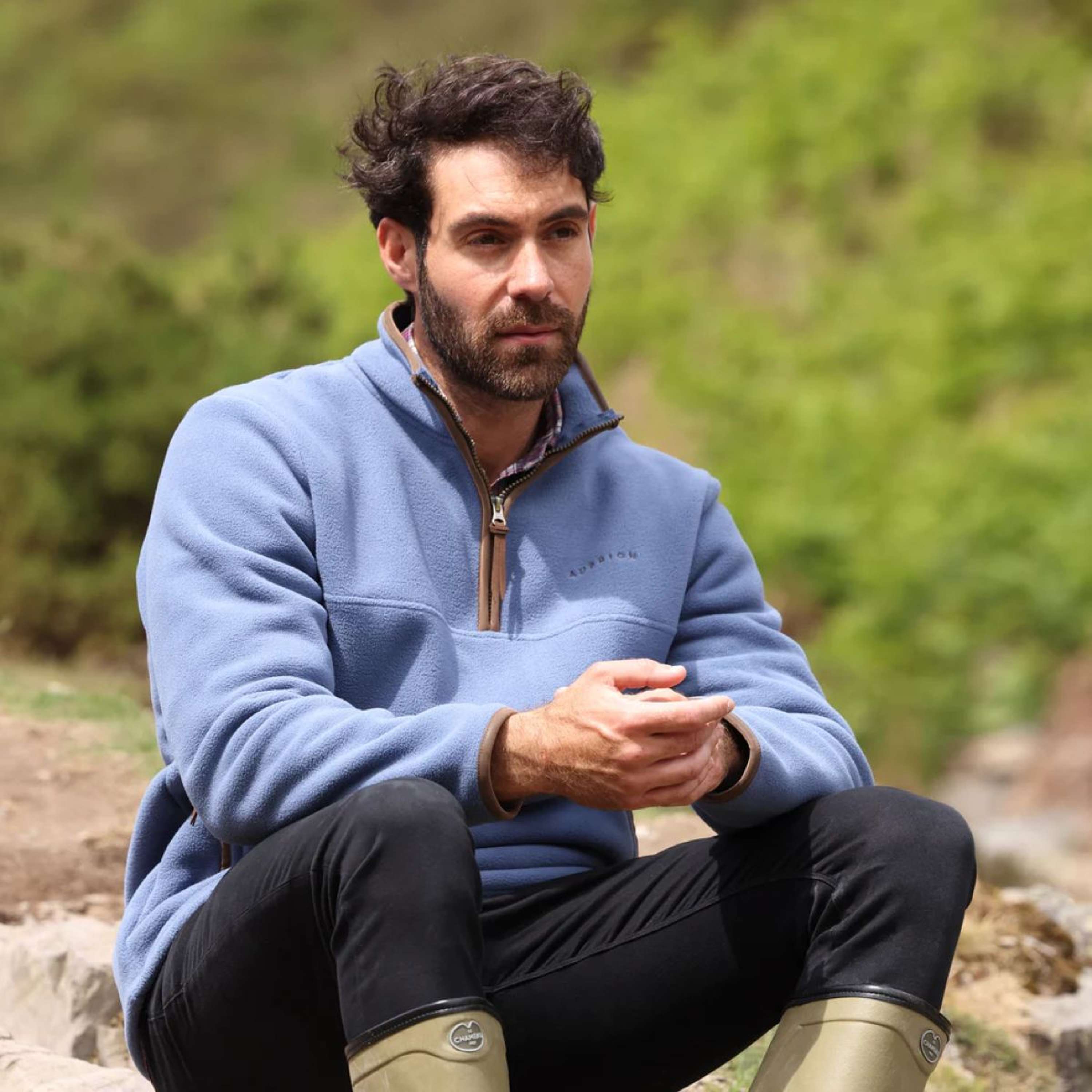 Aubrion by Shires Sweater Original Fleece Men Blue