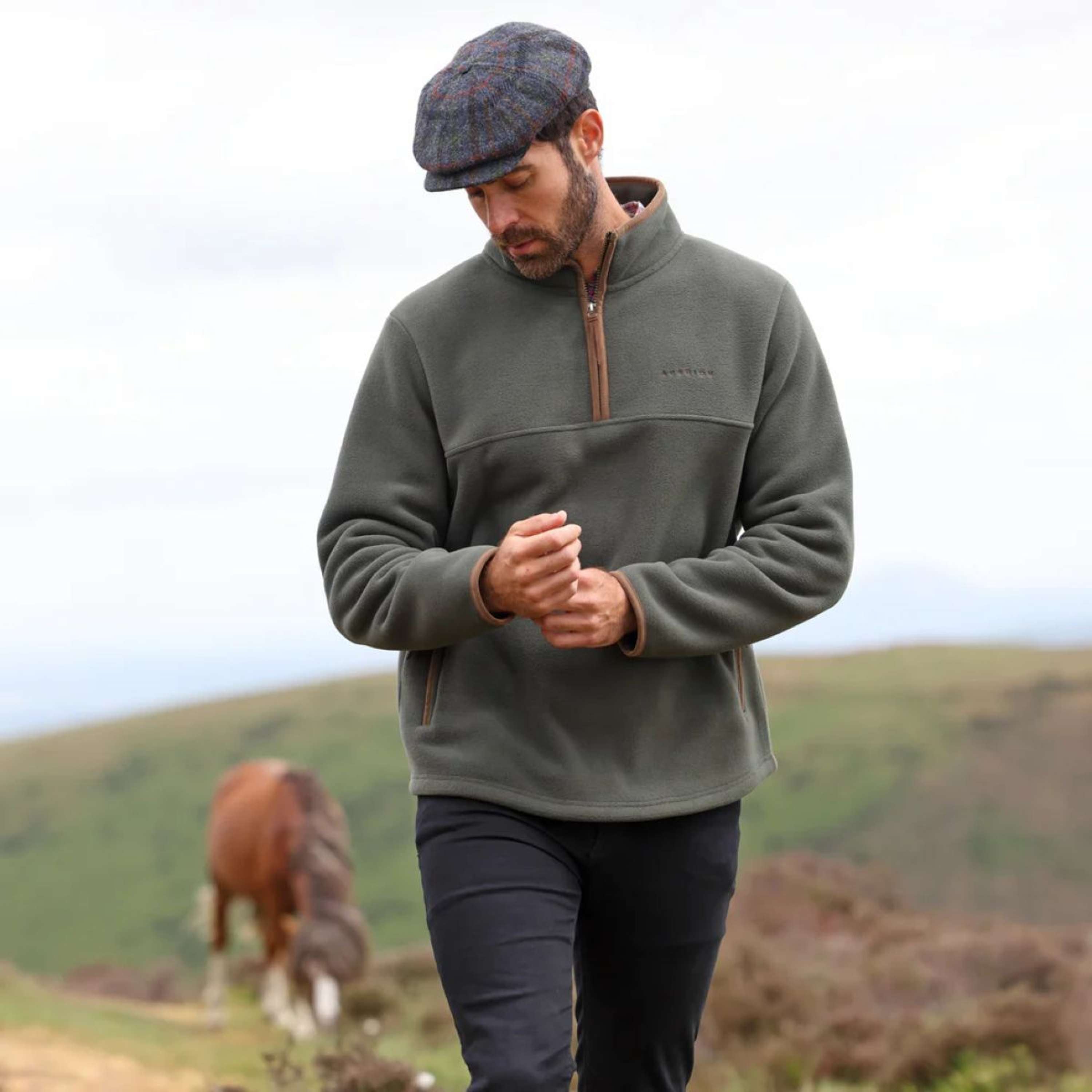 Aubrion by Shires Sweater Original Fleece Men Green