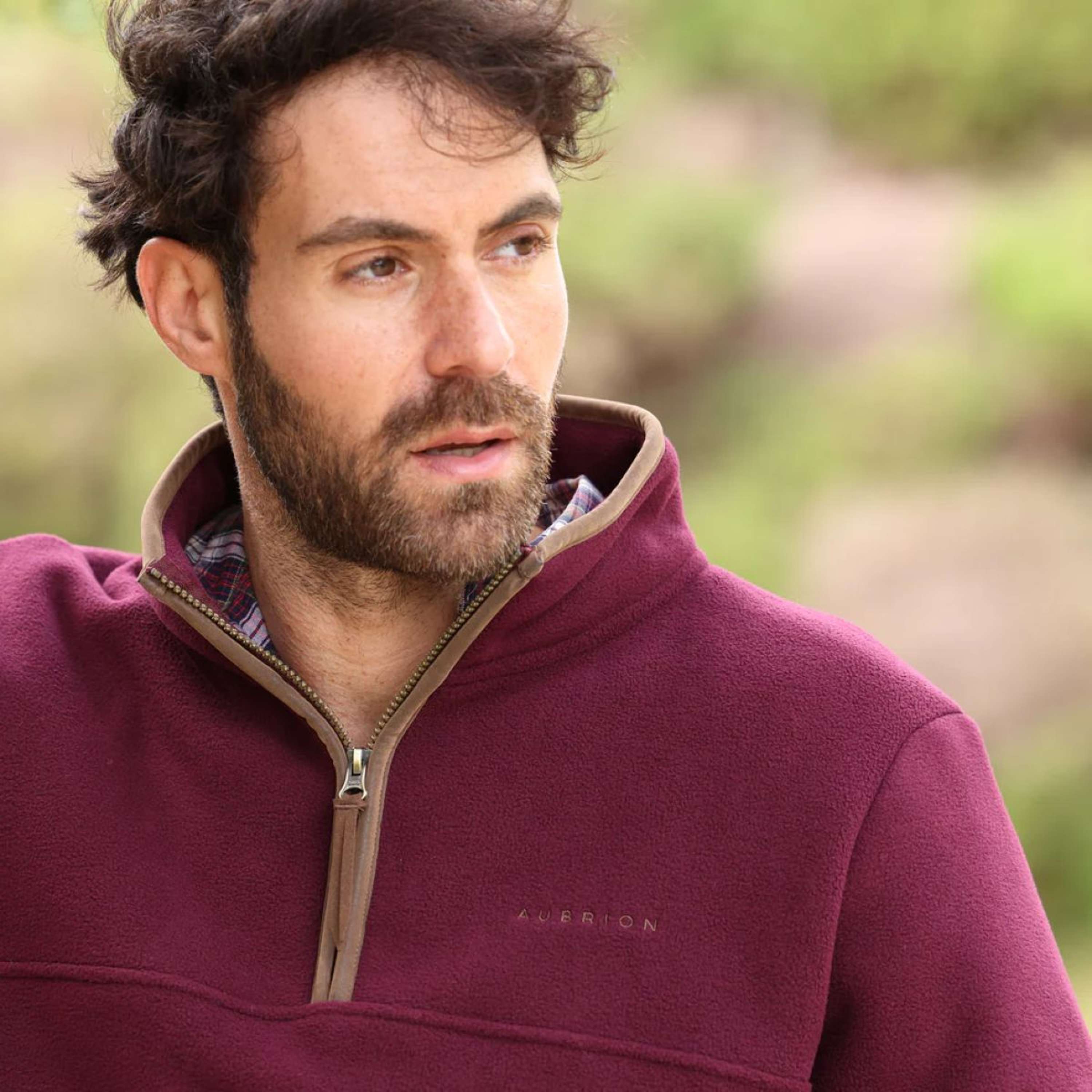 Aubrion by Shires Sweater Original Fleece Men Maroon