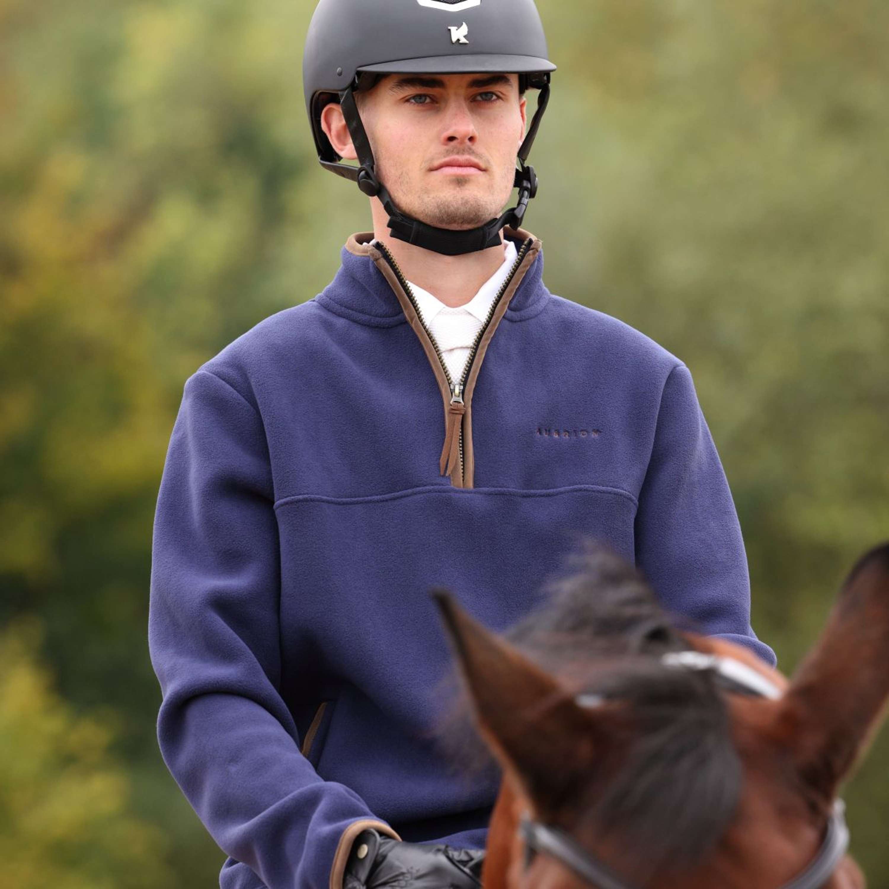 Aubrion by Shires Sweater Original Fleece Men Navy