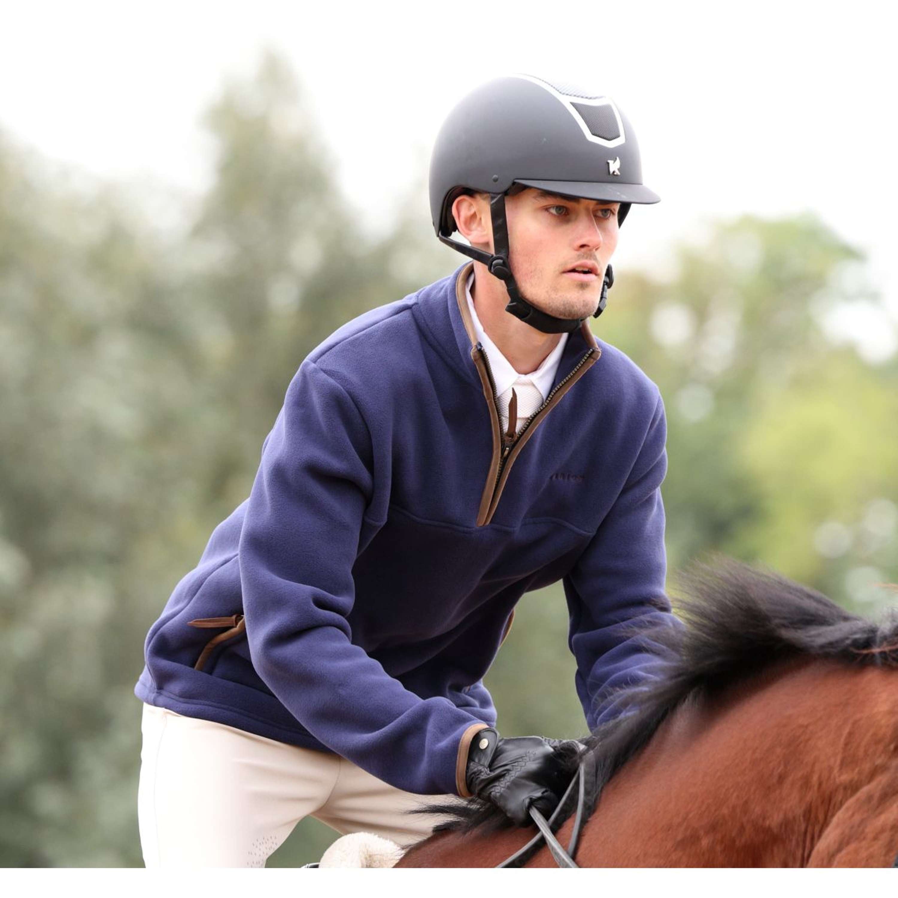 Aubrion by Shires Sweater Original Fleece Men Navy