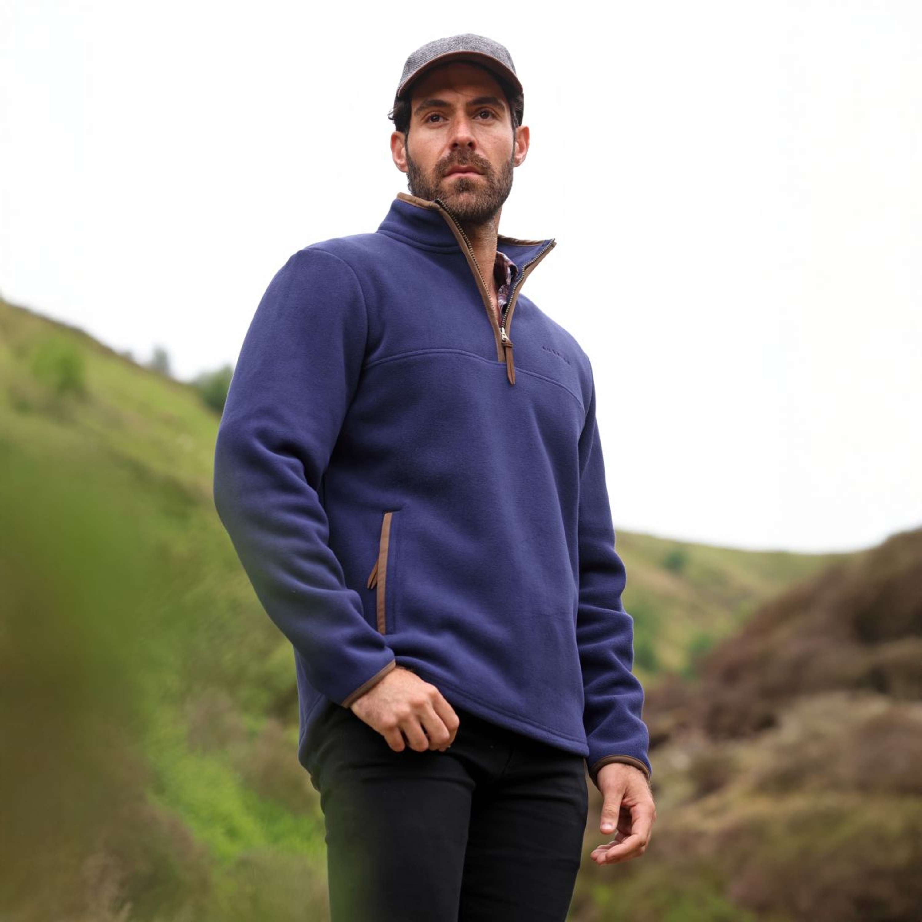 Aubrion by Shires Sweater Original Fleece Men Navy