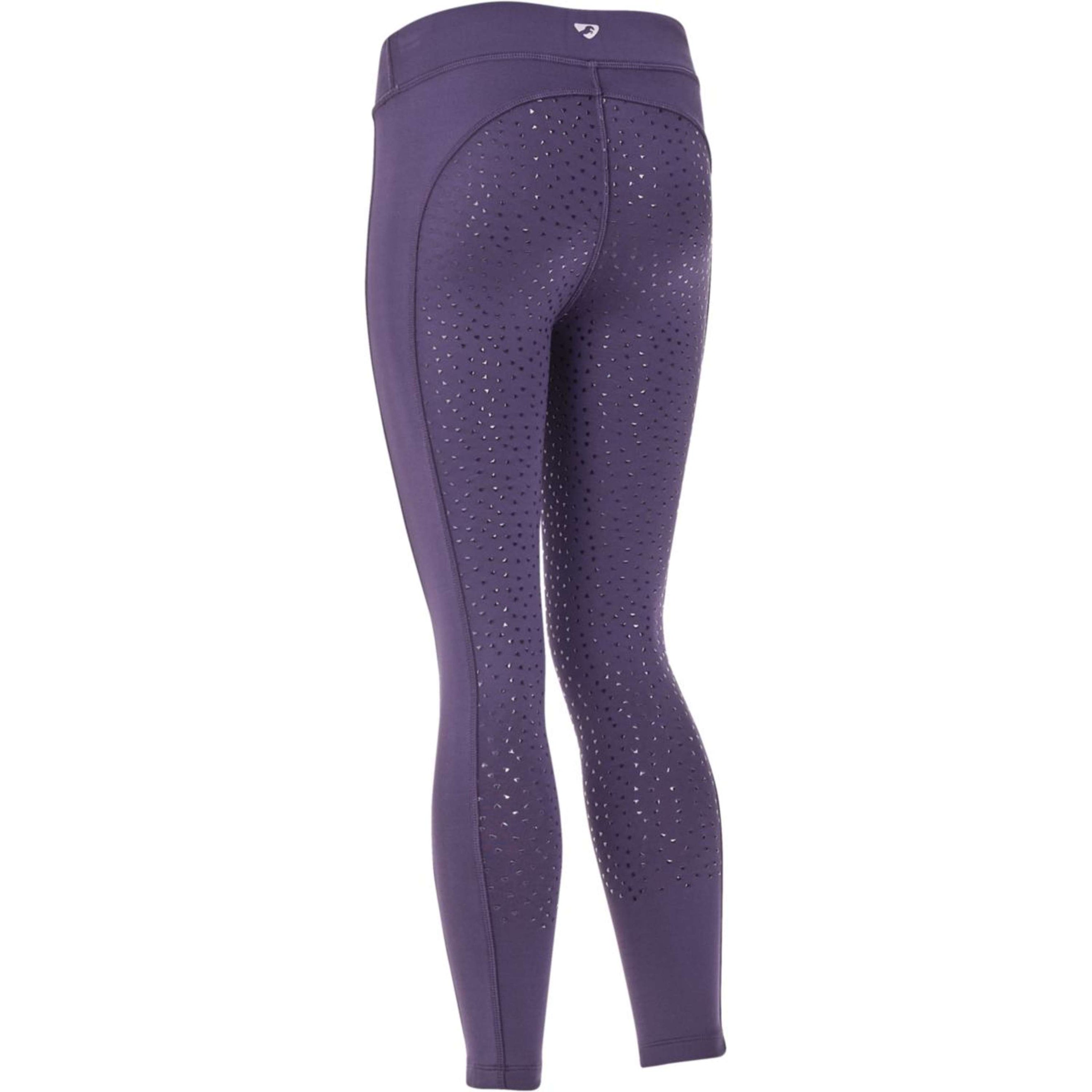 Aubrion Riding Legging Shield Young Rider Purple