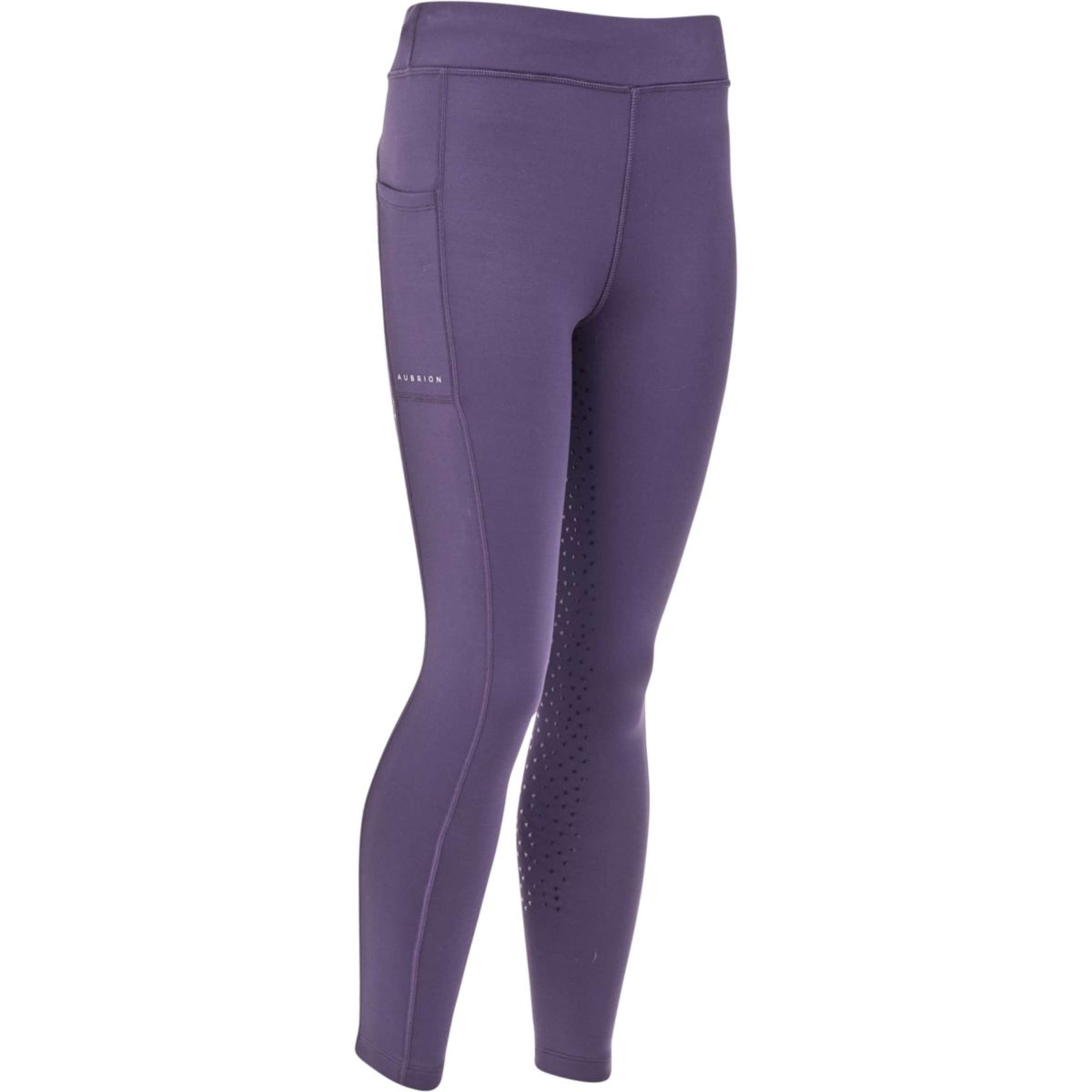 Aubrion Riding Legging Shield Young Rider Purple