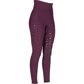 Aubrion Riding Legging Eltar Full Grip Black Cherry