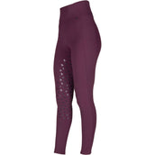 Aubrion Riding Legging Eltar Full Grip Black Cherry