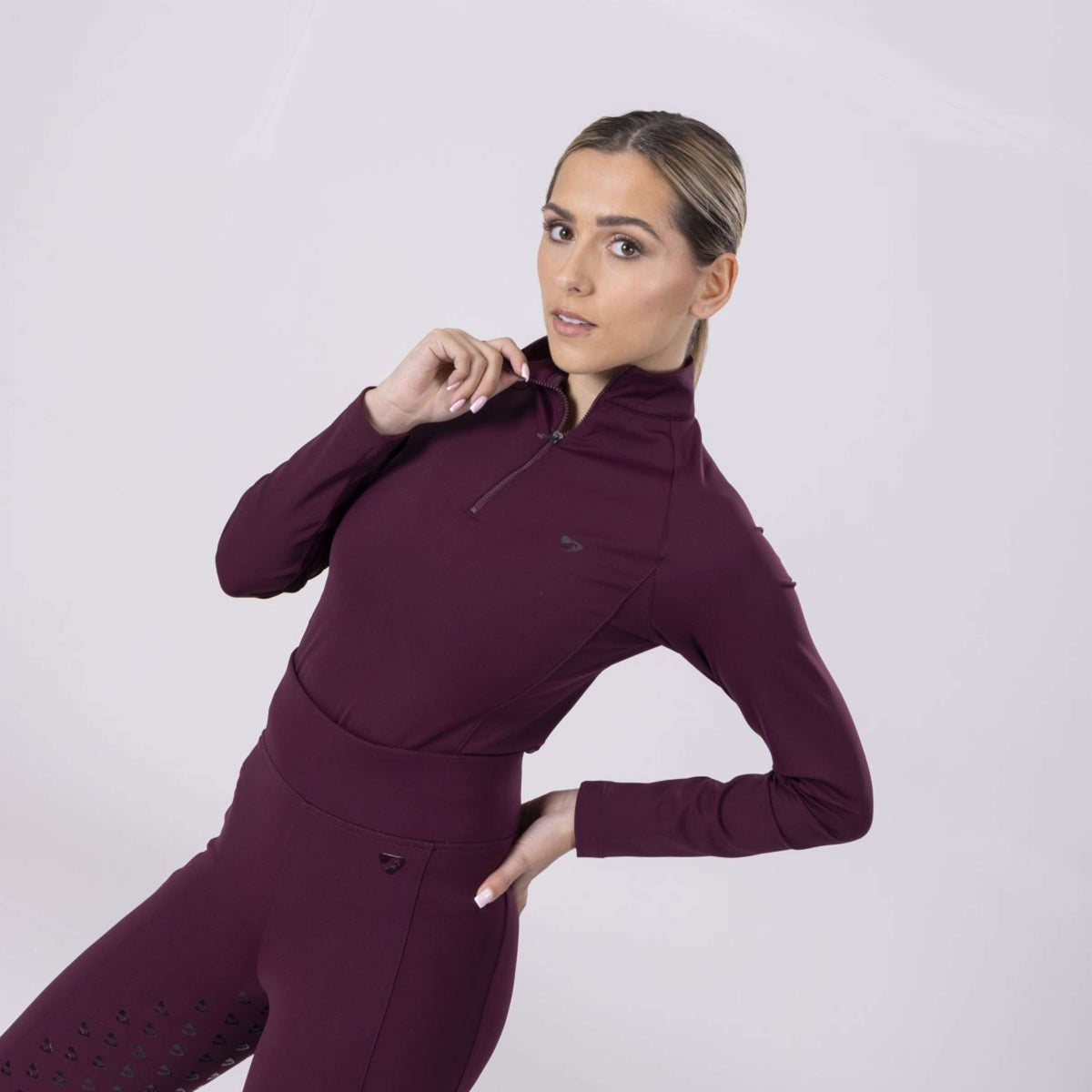 Aubrion Shirt Eltar Long Sleeves Black Cherry