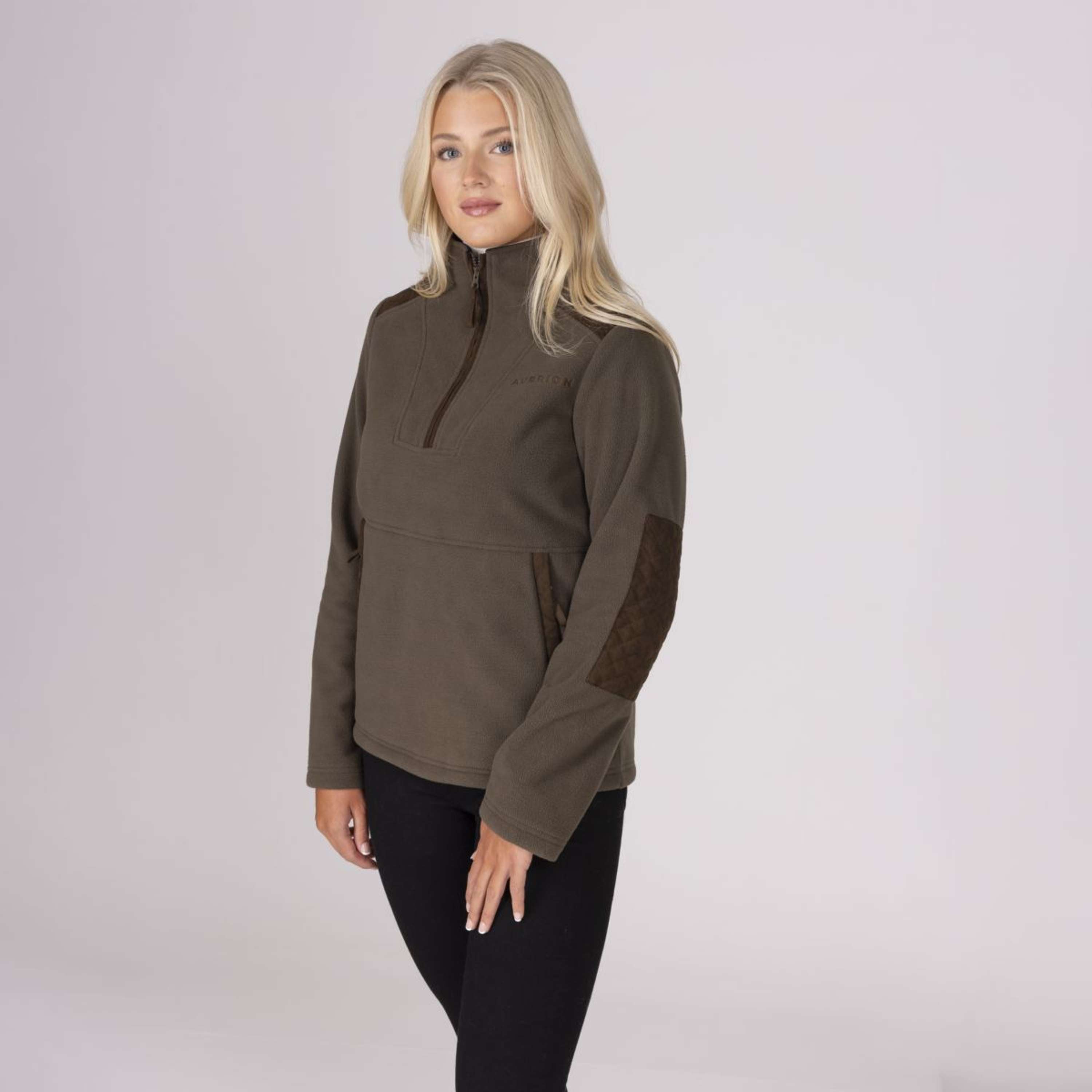 Aubrion by Shires Sweater Heritage Fleece Dark Olive
