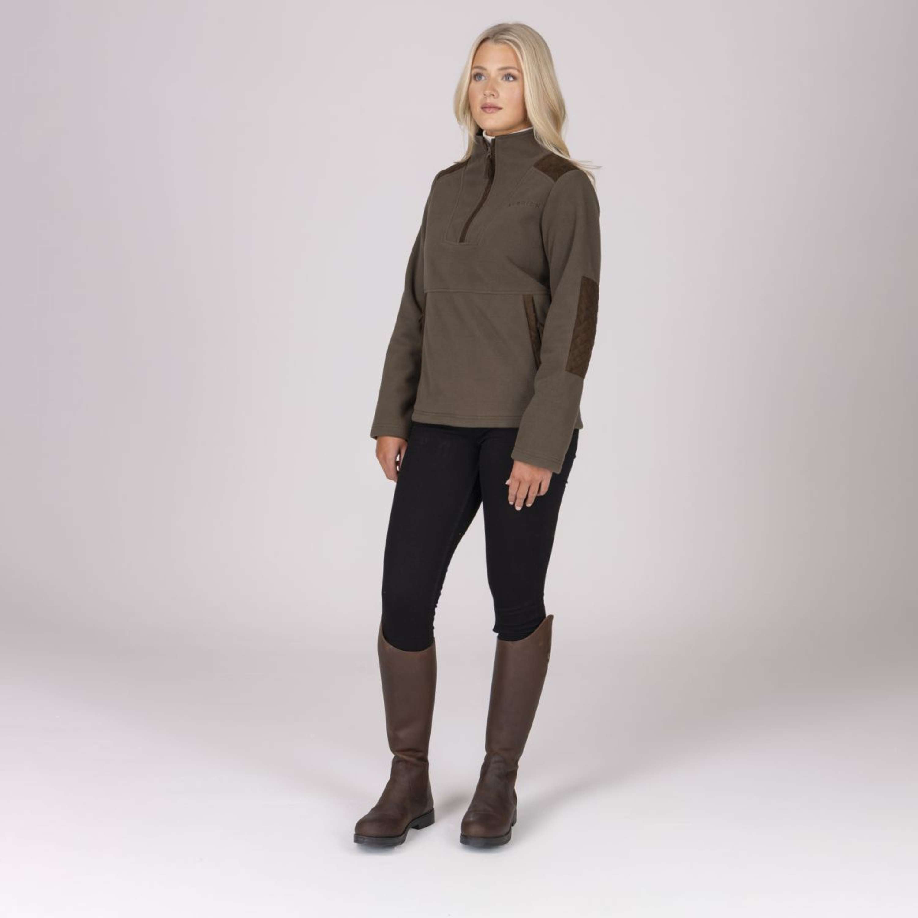 Aubrion by Shires Sweater Heritage Fleece Dark Olive