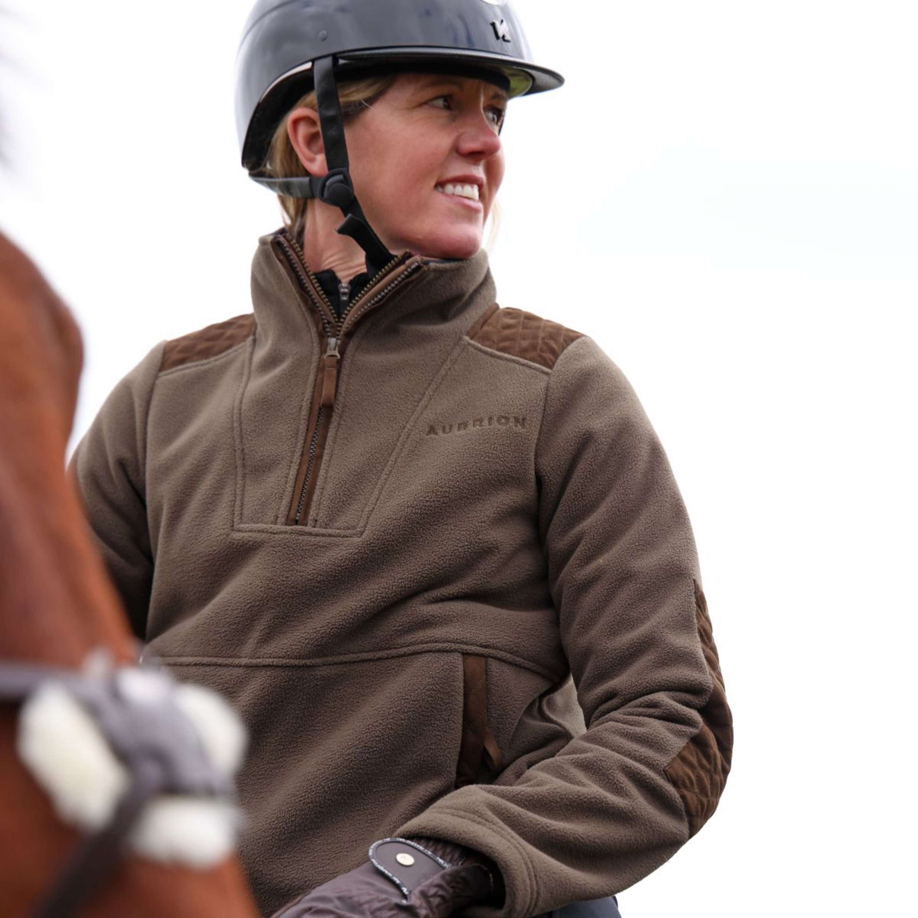 Aubrion by Shires Sweater Heritage Fleece Dark Olive