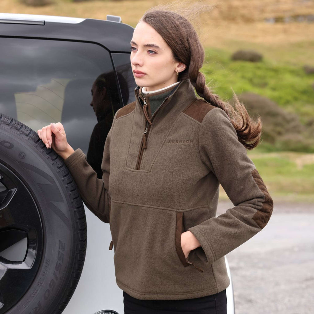 Aubrion by Shires Sweater Heritage Fleece Dark Olive