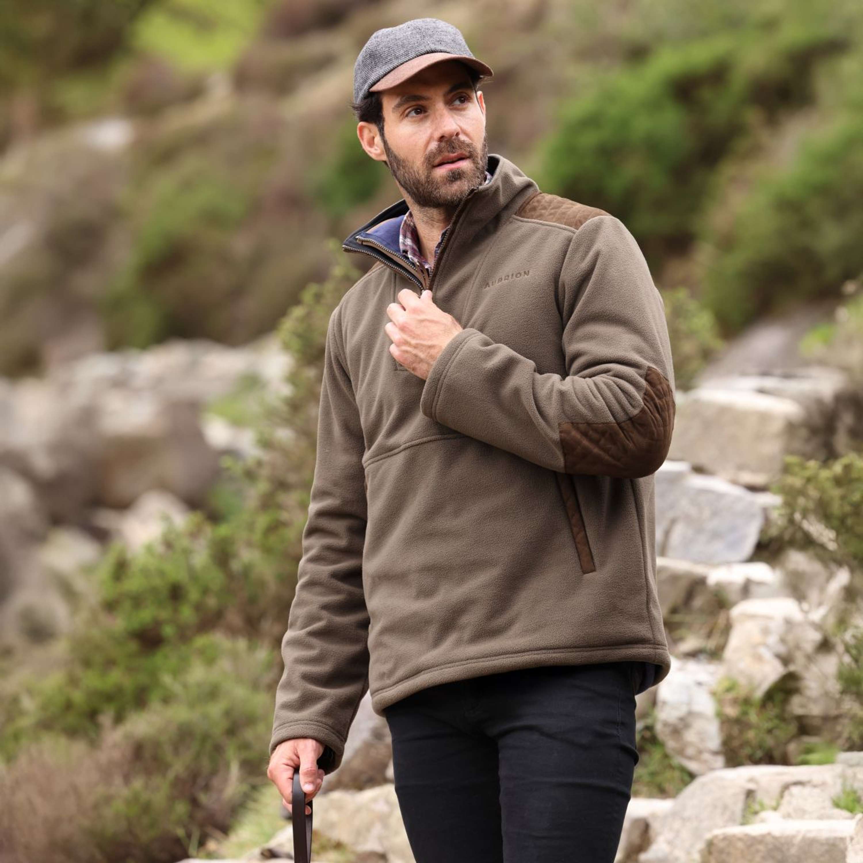 Aubrion by Shires Sweater Heritage Fleece Dark Olive