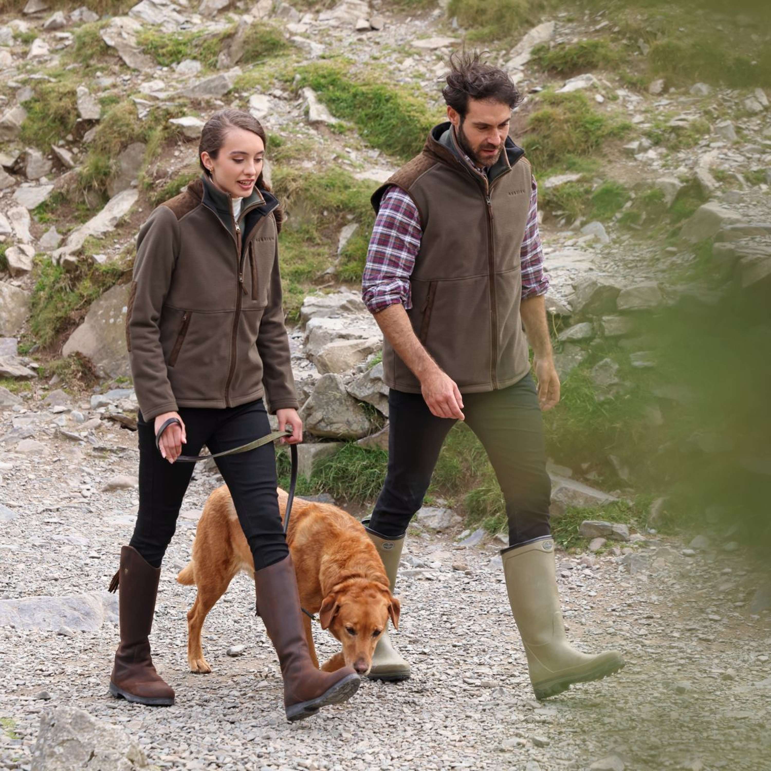 Aubrion by Shires Bodywarmer Heritage Fleece Dark Olive