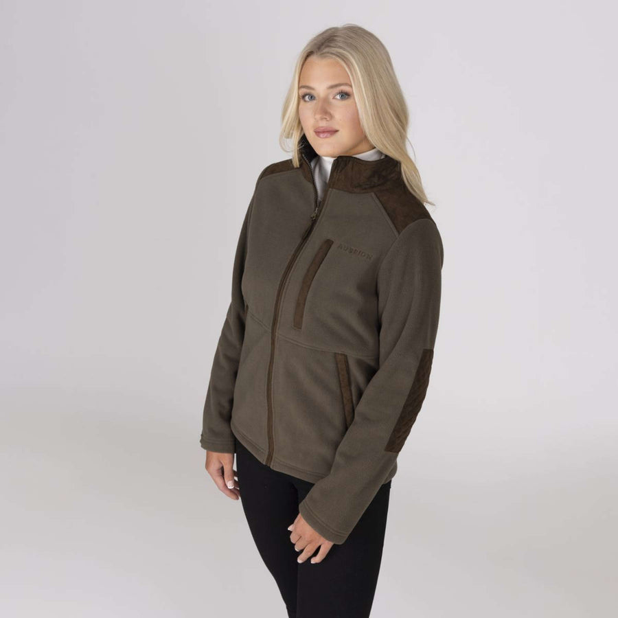 Aubrion by Shires Zip-Hoodie Heritage Fleece Dark Olive