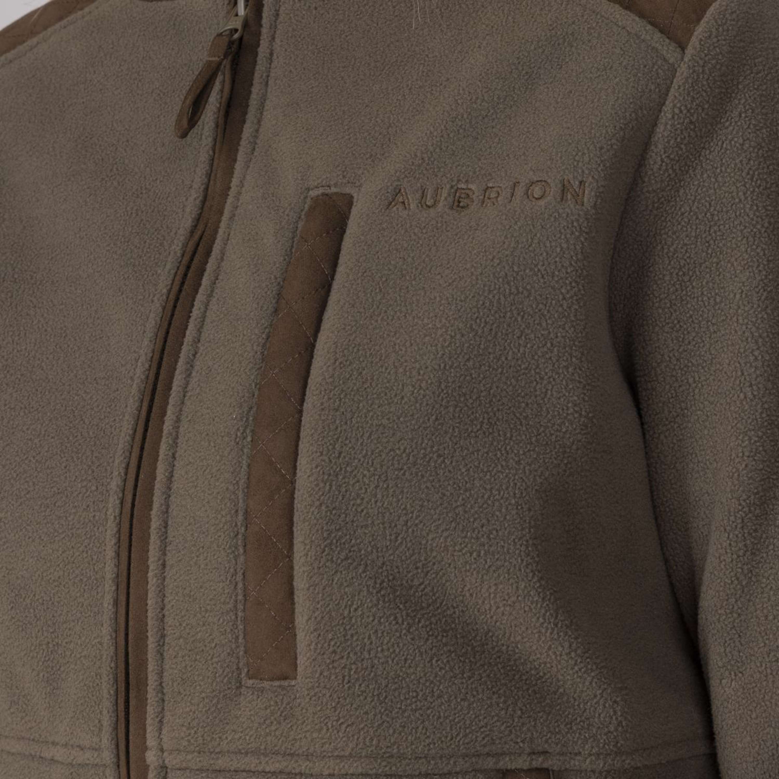 Aubrion by Shires Zip-Hoodie Heritage Fleece Dark Olive