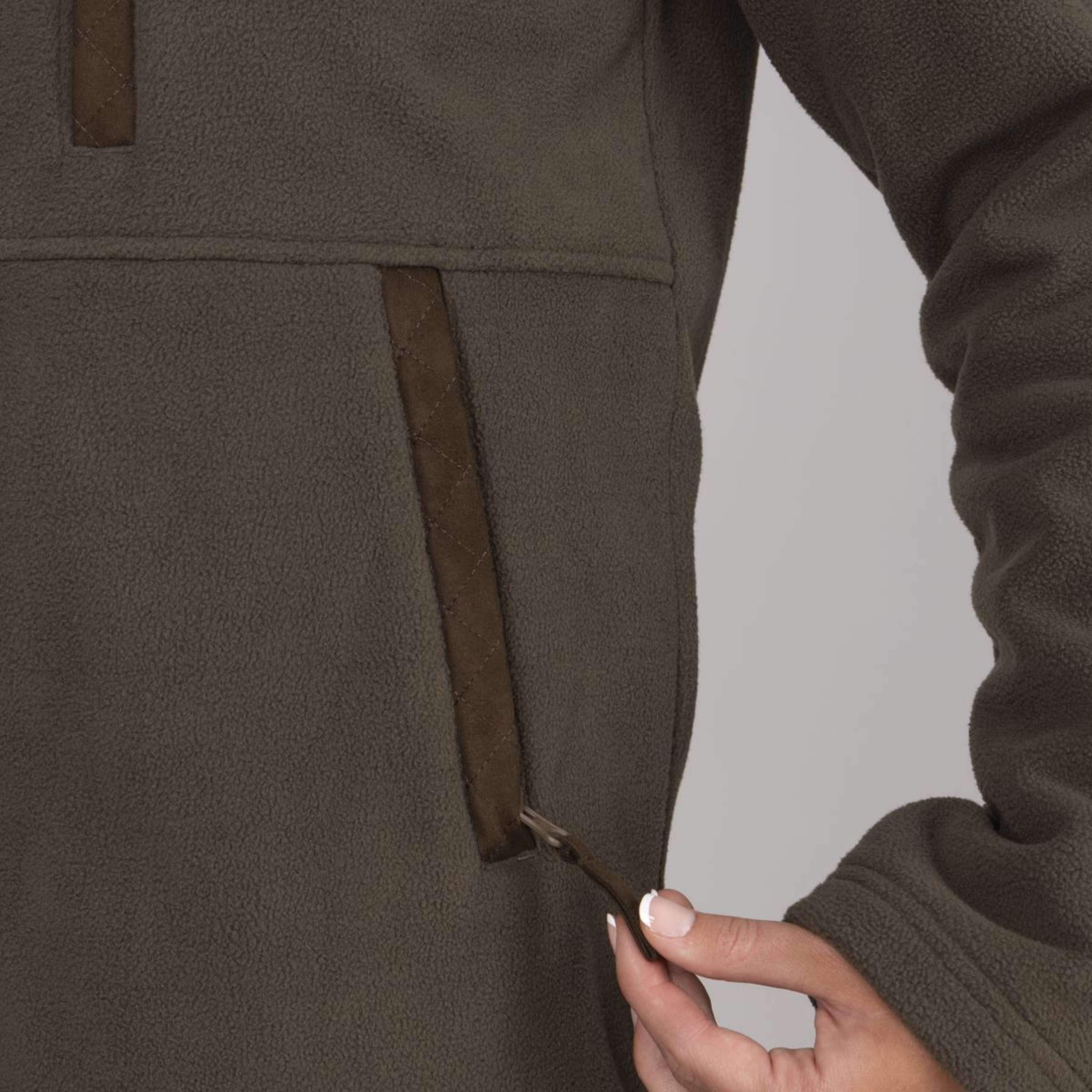 Aubrion by Shires Zip-Hoodie Heritage Fleece Dark Olive