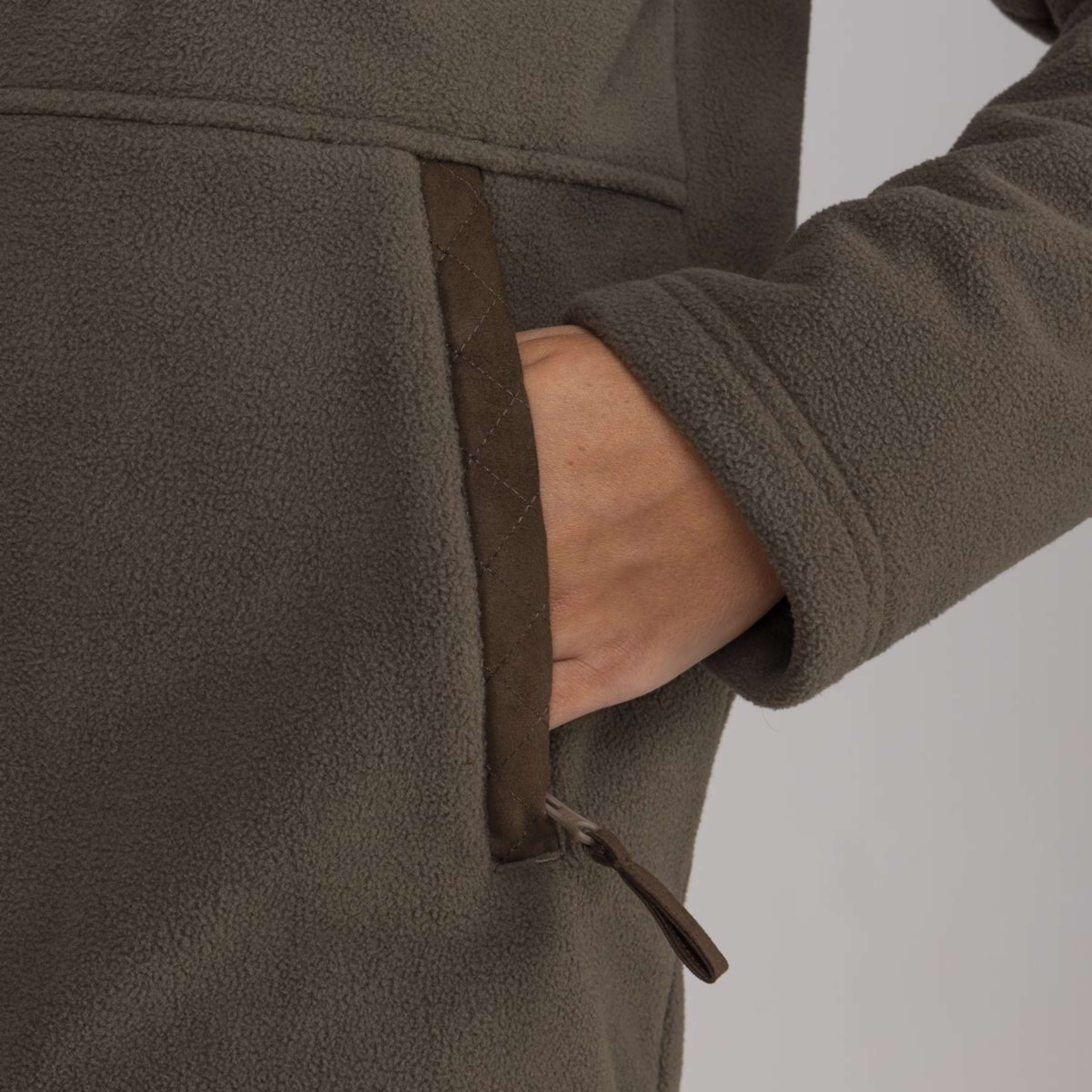 Aubrion by Shires Zip-Hoodie Heritage Fleece Dark Olive