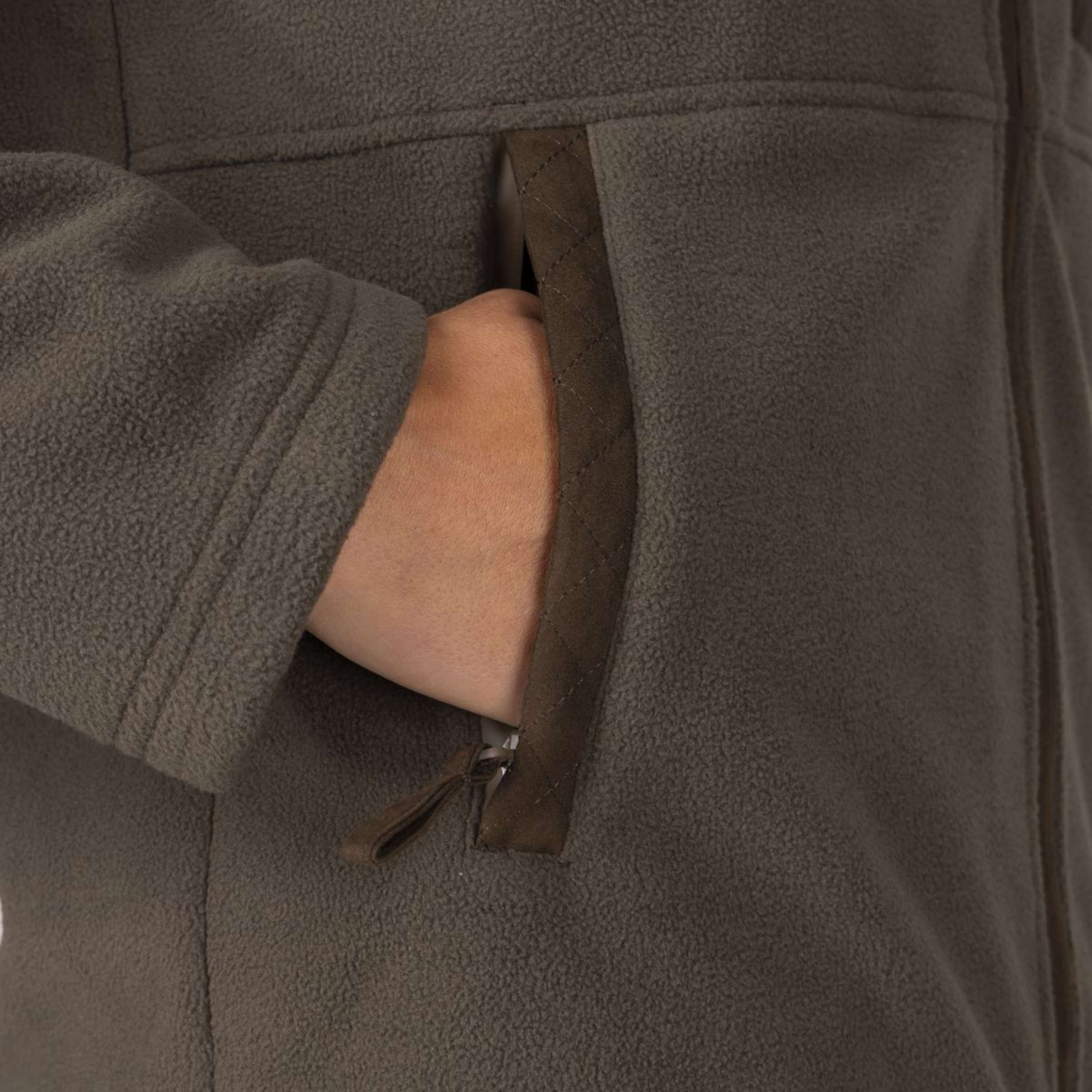Aubrion by Shires Zip-Hoodie Heritage Fleece Dark Olive