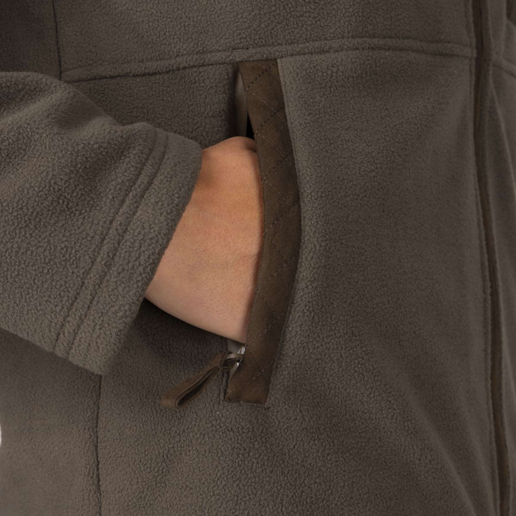 Aubrion by Shires Zip-Hoodie Heritage Fleece Dark Olive