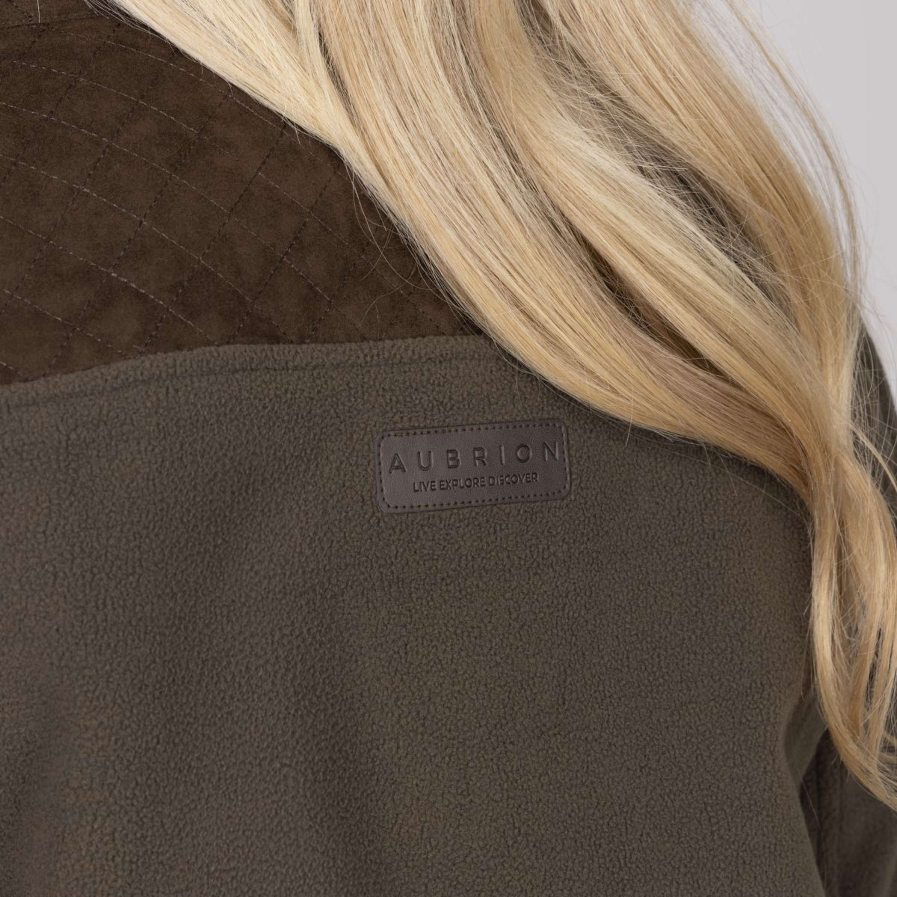 Aubrion by Shires Zip-Hoodie Heritage Fleece Dark Olive