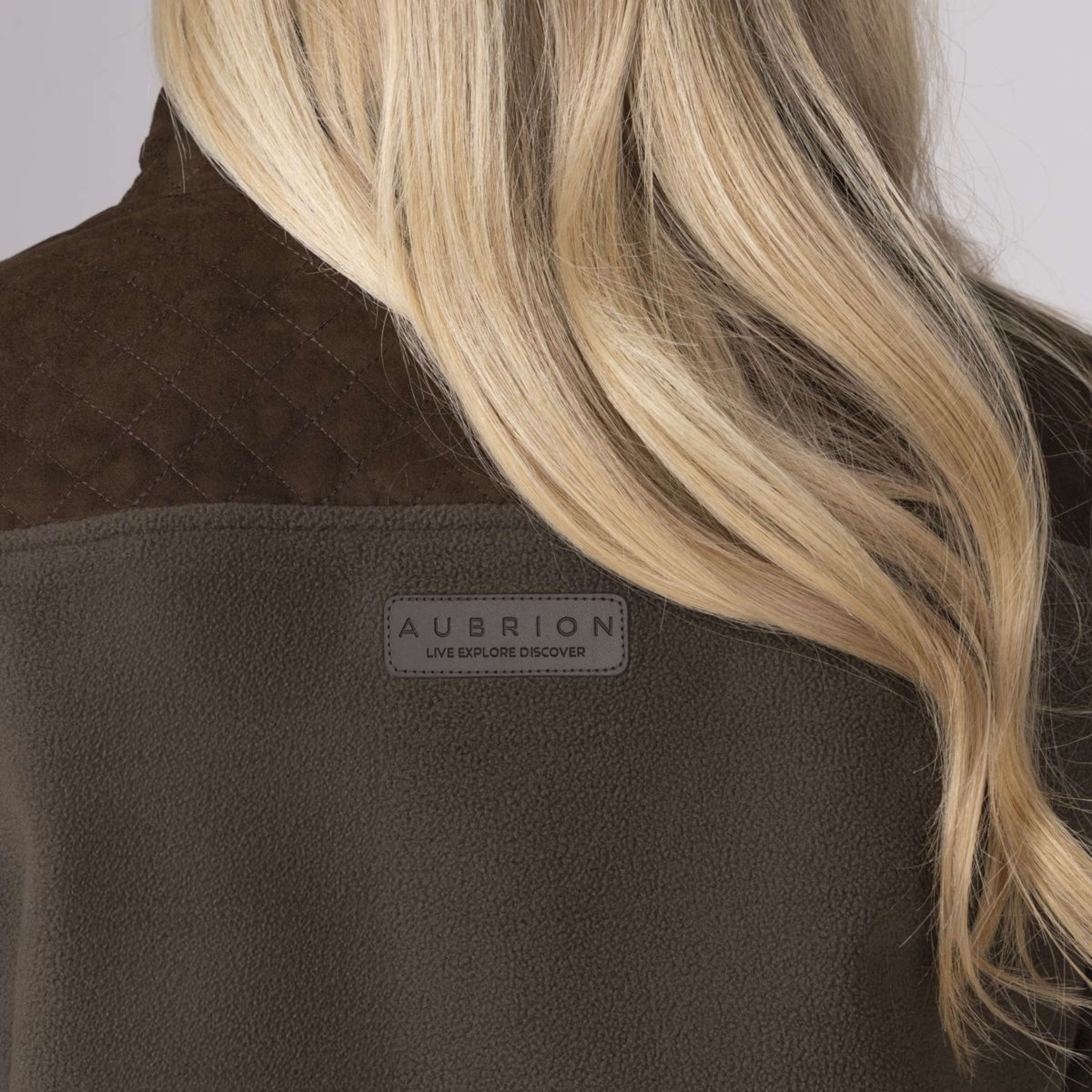 Aubrion by Shires Zip-Hoodie Heritage Fleece Dark Olive