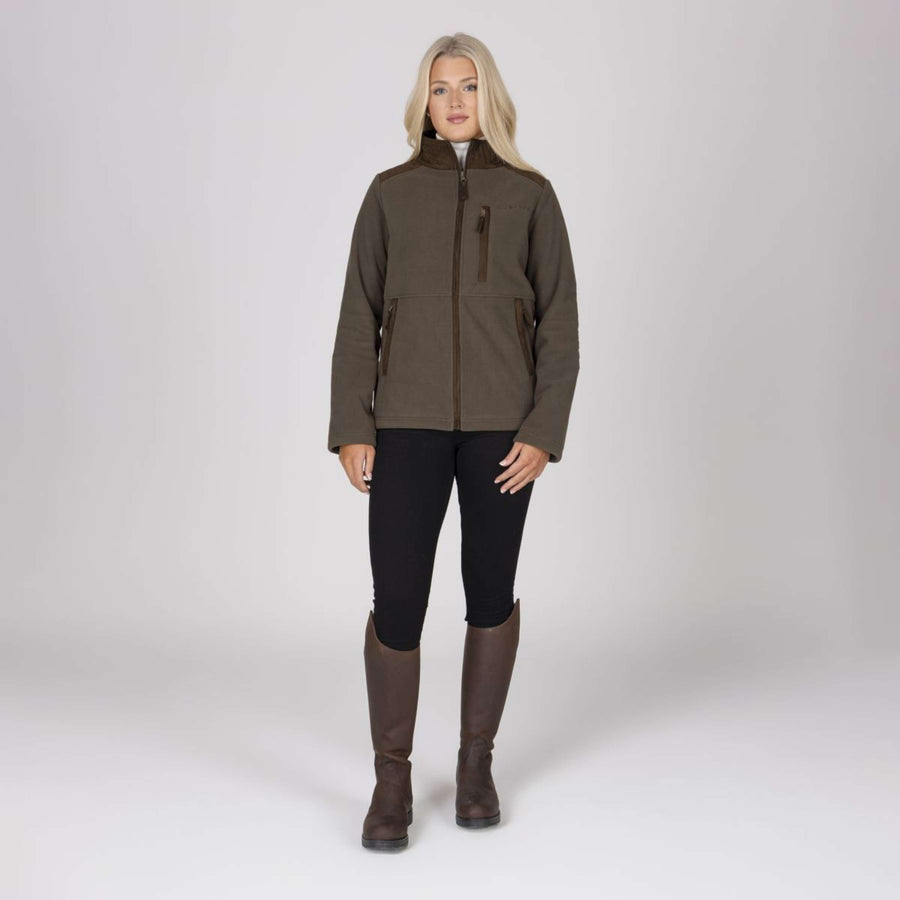 Aubrion by Shires Zip-Hoodie Heritage Fleece Dark Olive