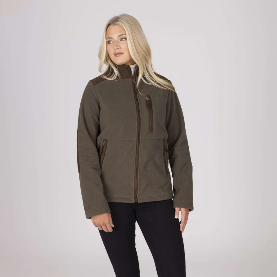 Aubrion by Shires Zip-Hoodie Heritage Fleece Dark Olive