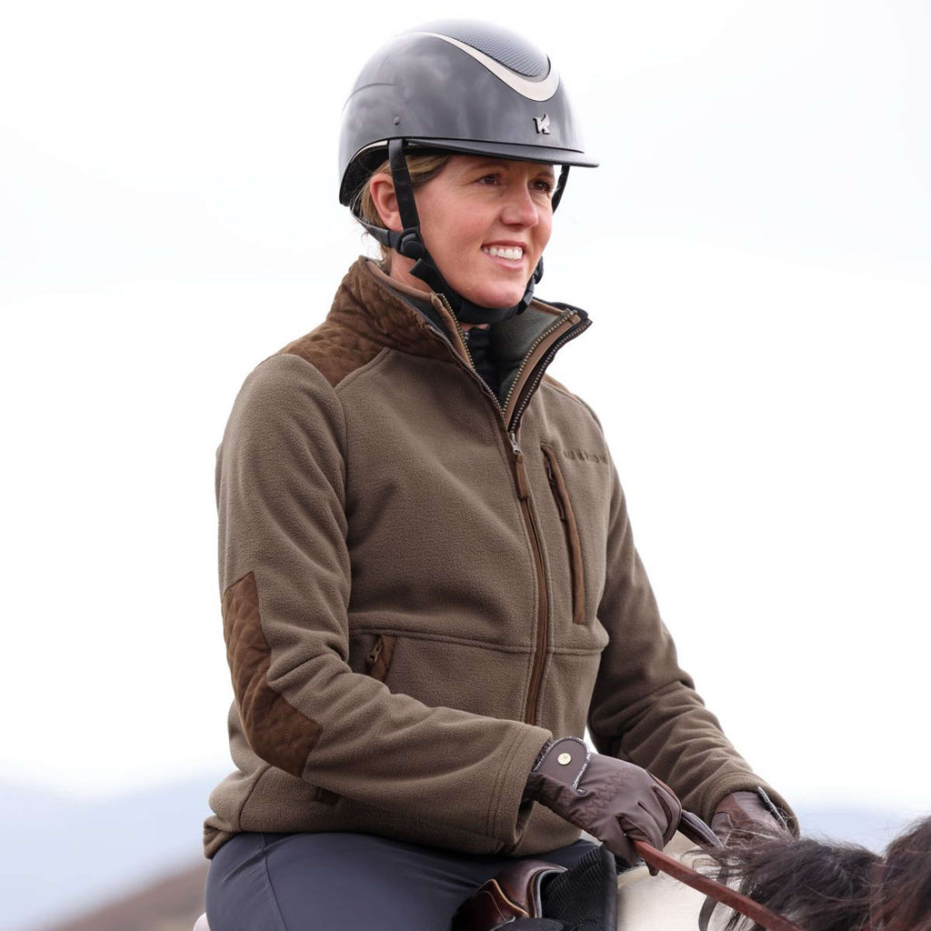 Aubrion by Shires Zip-Hoodie Heritage Fleece Dark Olive