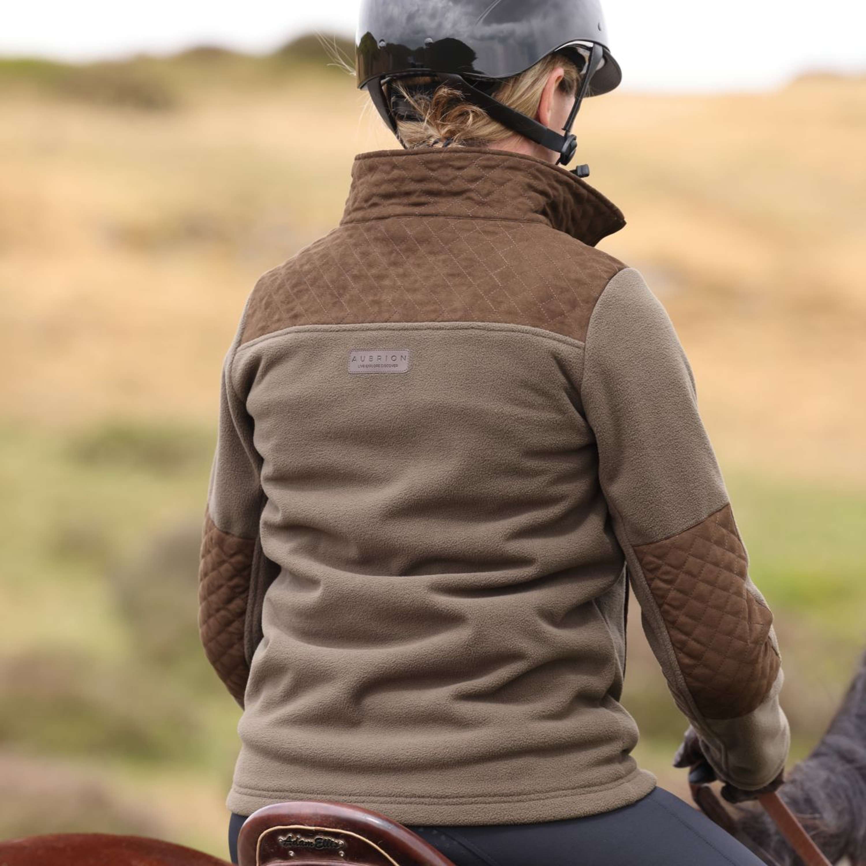 Aubrion by Shires Zip-Hoodie Heritage Fleece Dark Olive