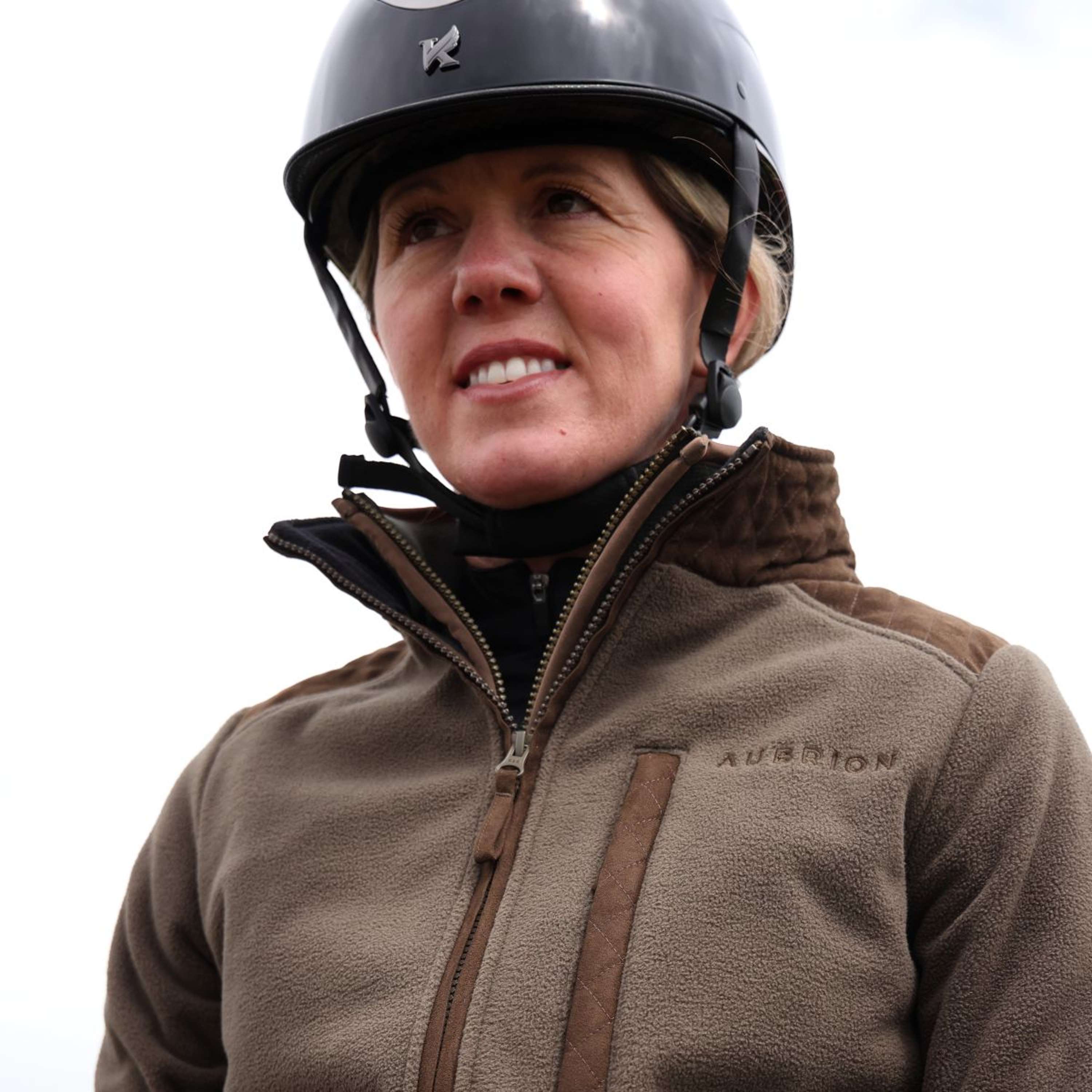 Aubrion by Shires Zip-Hoodie Heritage Fleece Dark Olive
