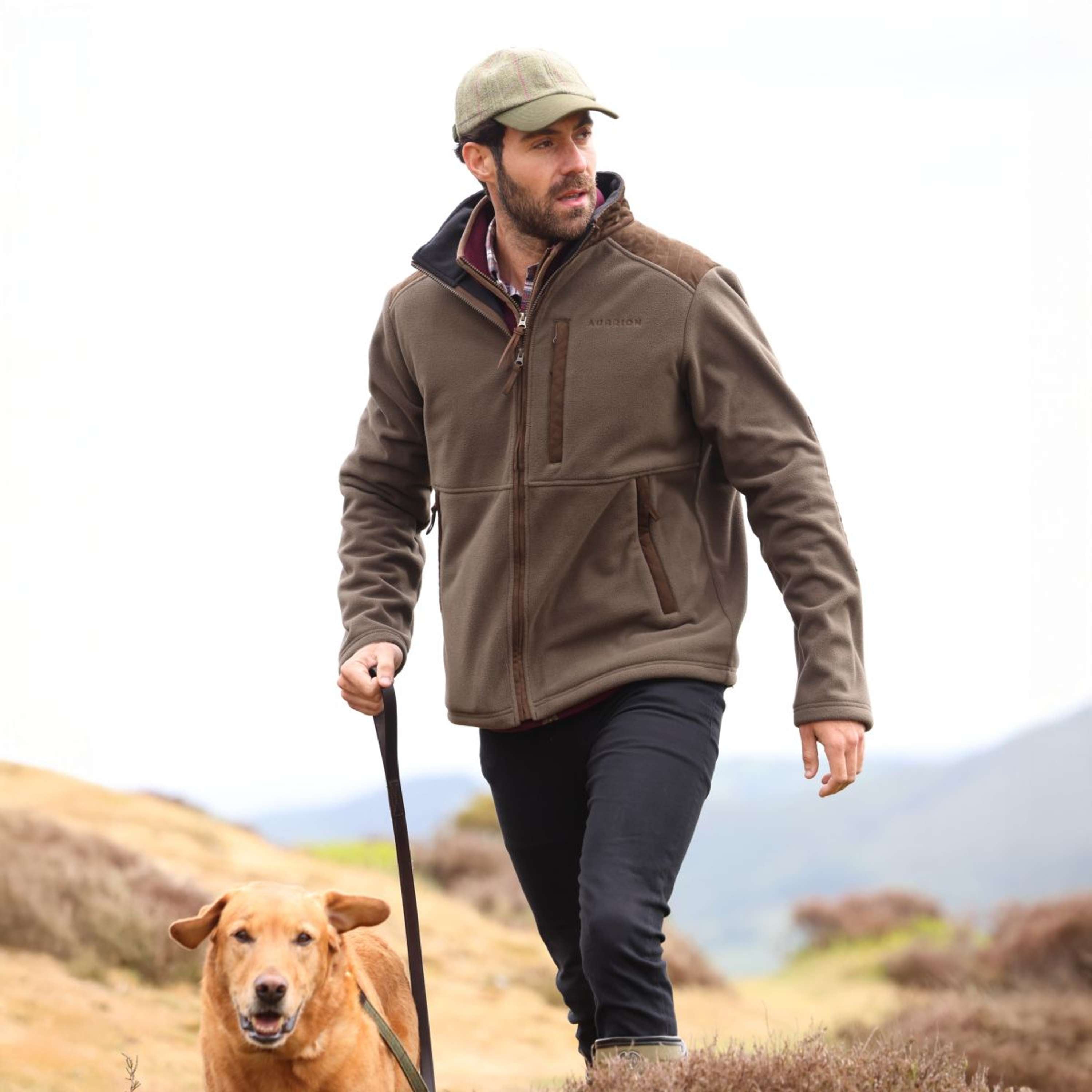 Aubrion by Shires Zip-Hoodie Heritage Fleece Dark Olive