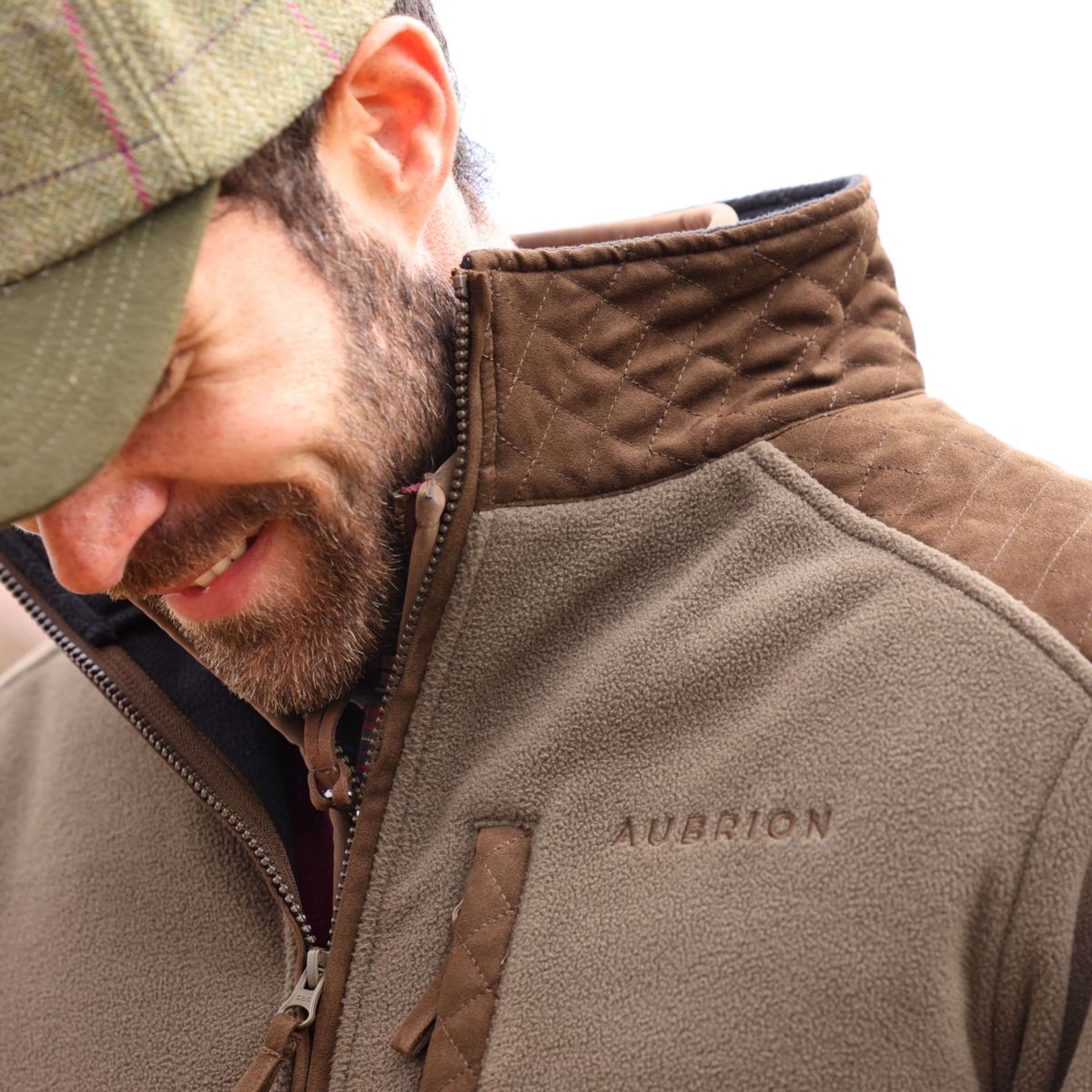 Aubrion by Shires Zip-Hoodie Heritage Fleece Dark Olive