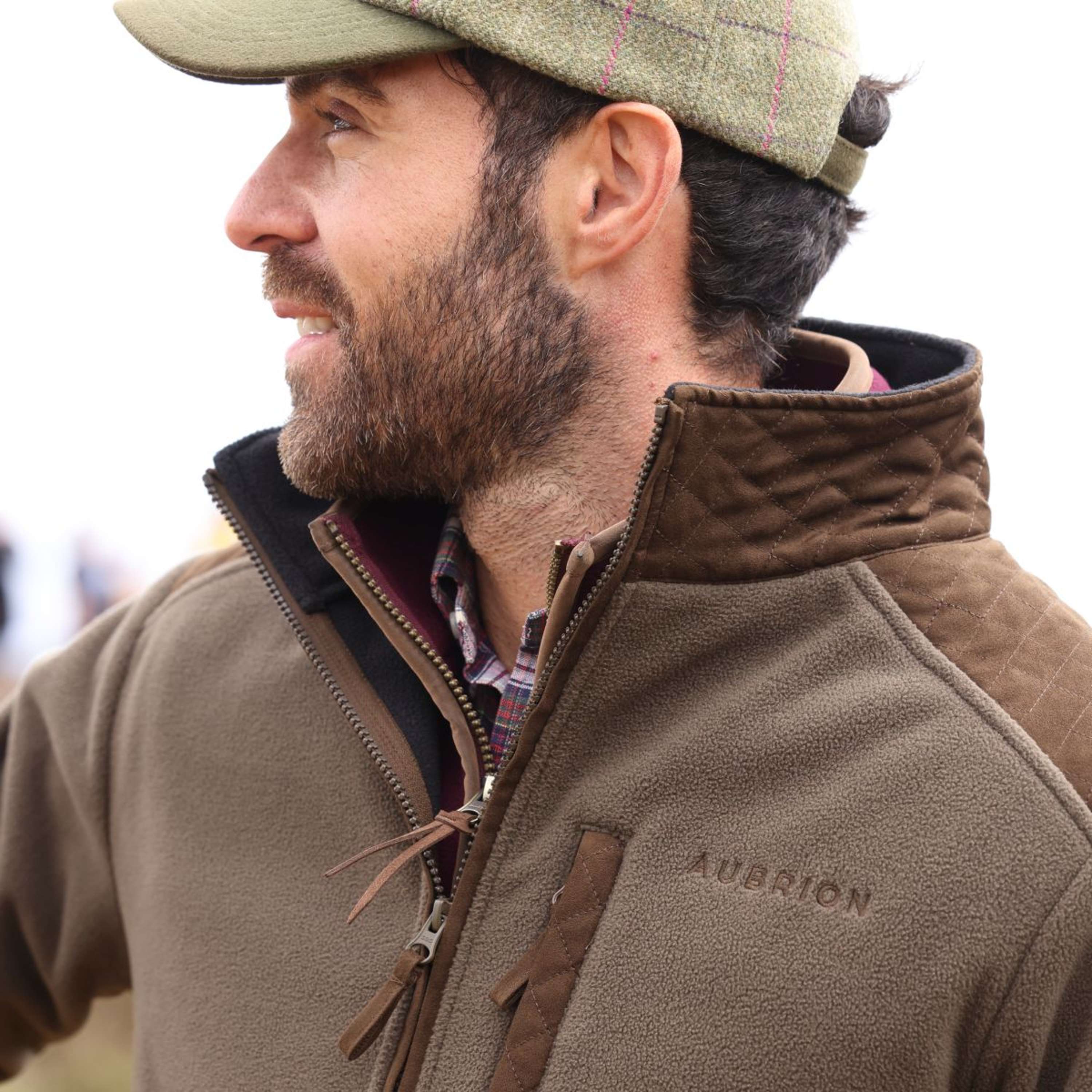 Aubrion by Shires Zip-Hoodie Heritage Fleece Dark Olive